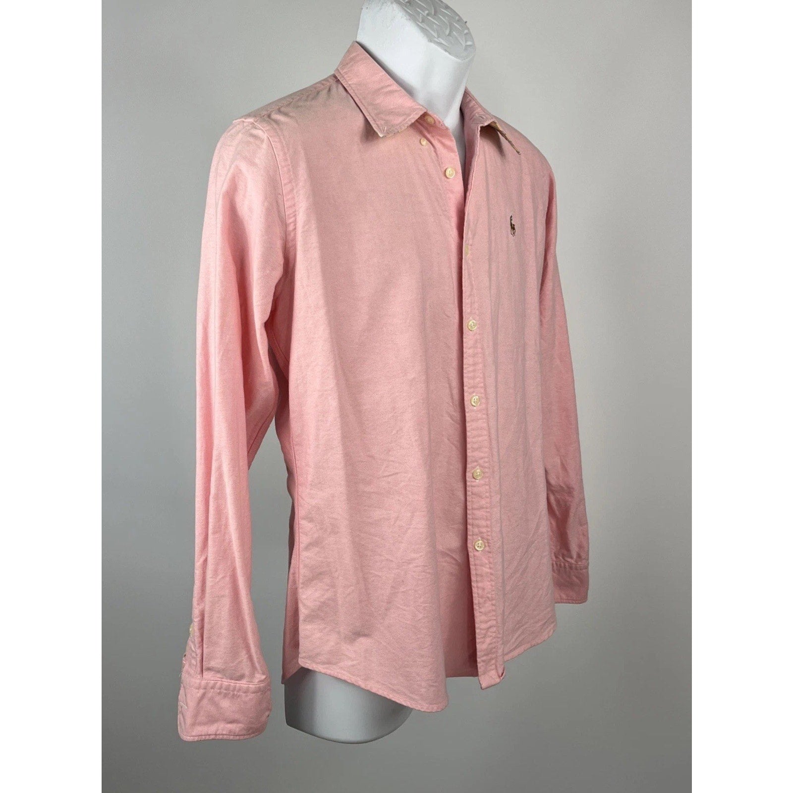 Men's Polo Ralph Lauren Slim Fit Oxford Shirt Pink Size 12/XS