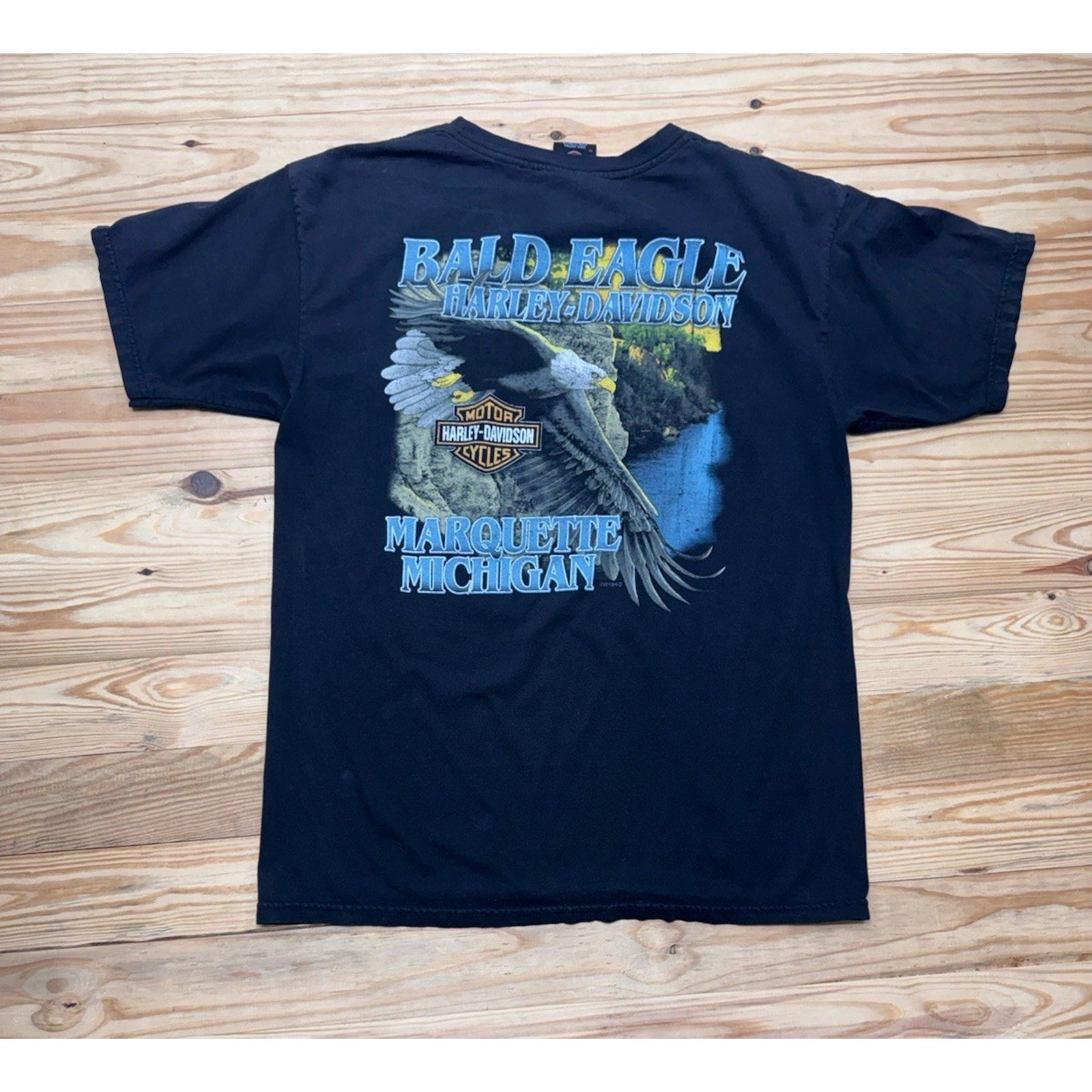 Bald Eagle Harley-Davidson Marquette, MI Black T-Shirt Men’s Size Medium