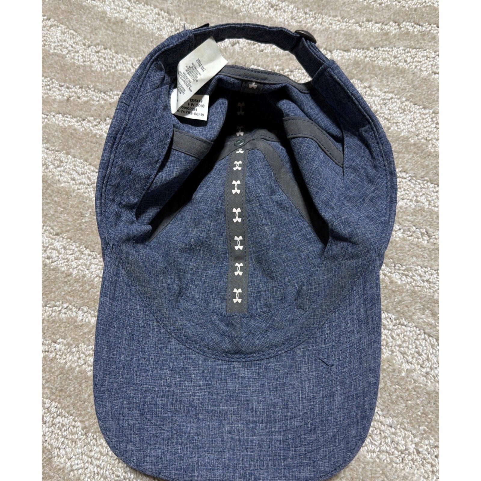 Under Armour Baseball Cap Unisex Blue One Size Adjustable Embroidered Logo