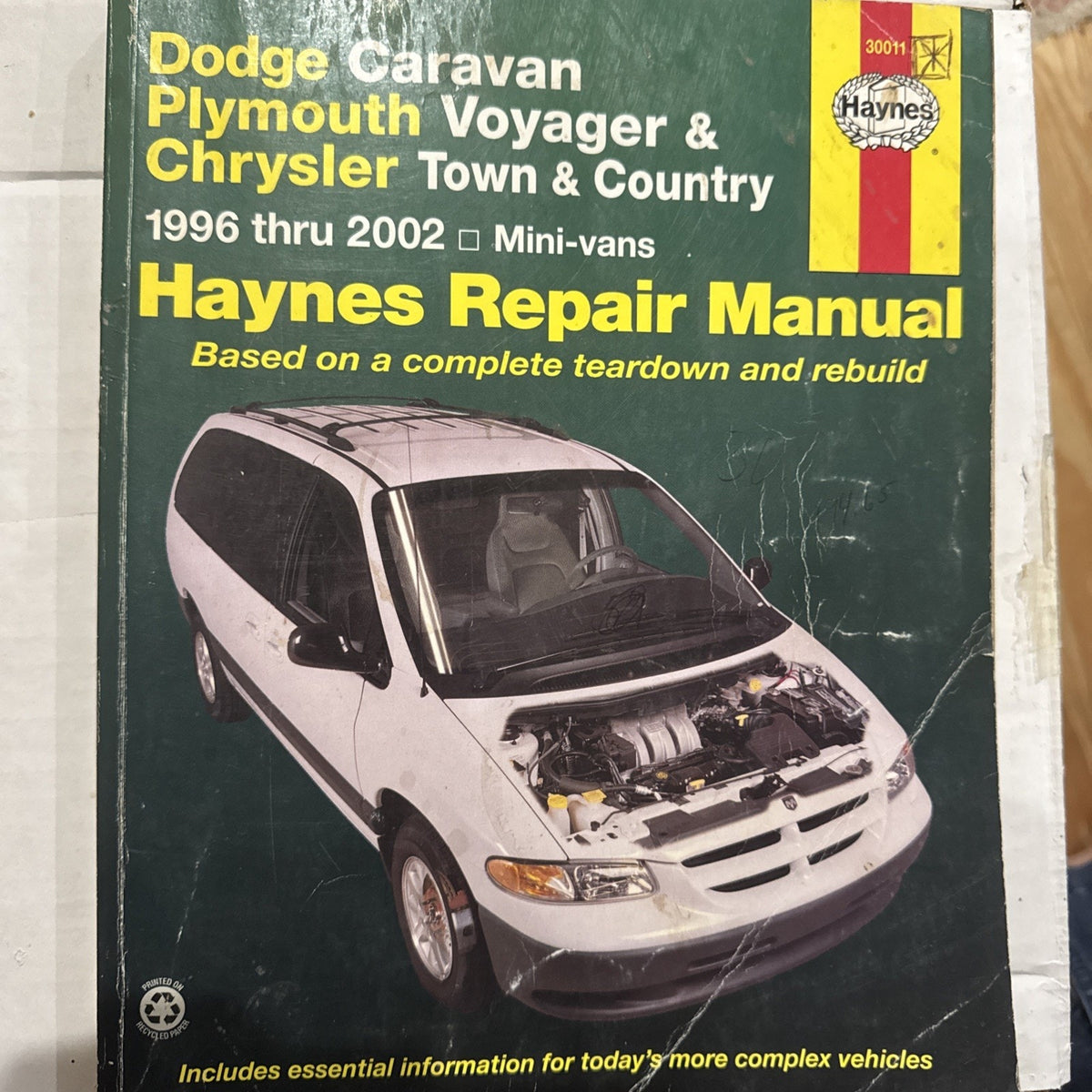 Haynes 30011 Manual 1996-2002 Dodge Caravan Plymouth Voyage Dodge Town & Country