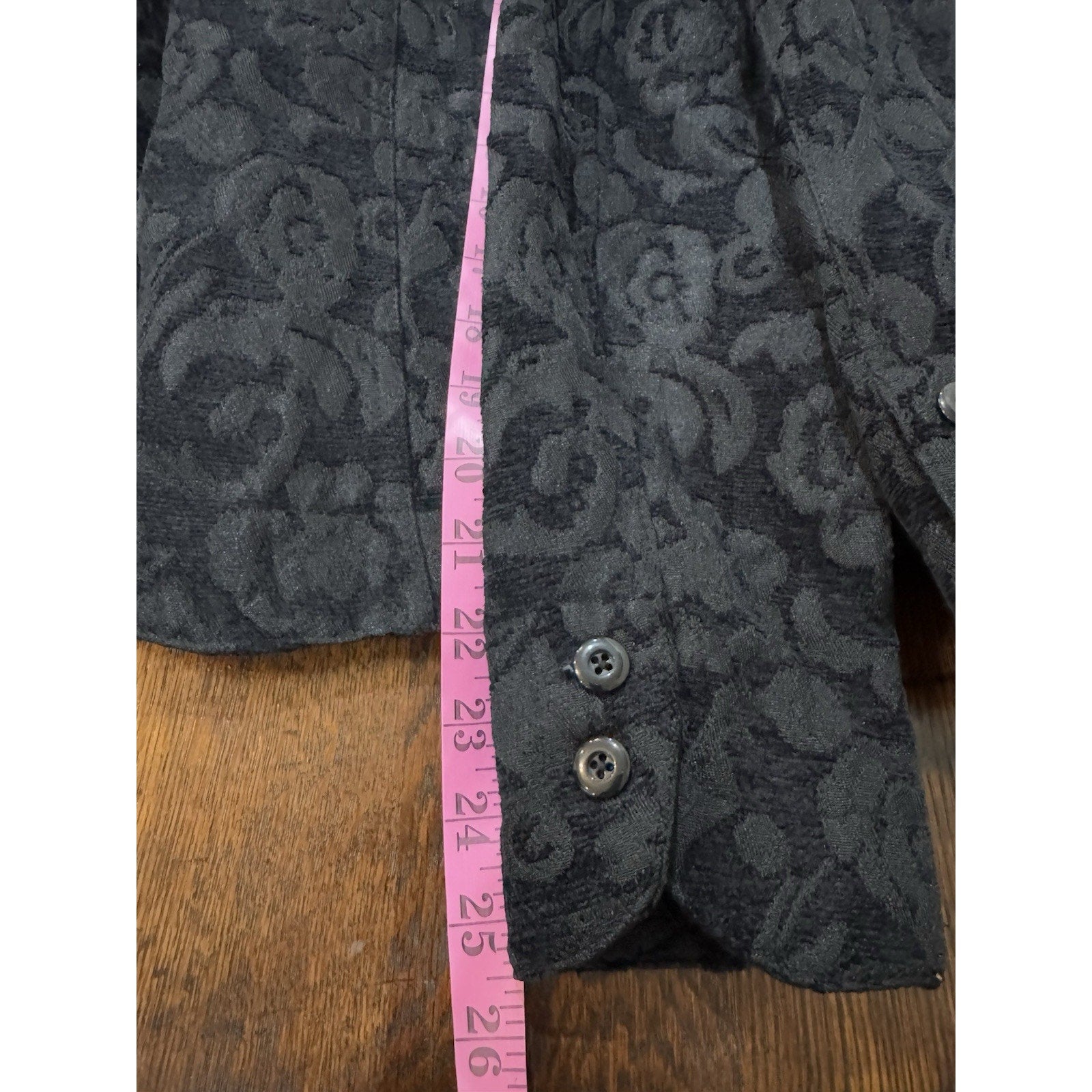 Croft & Barrow Brushed Corduroy Blazer Jacket Women's Large Black