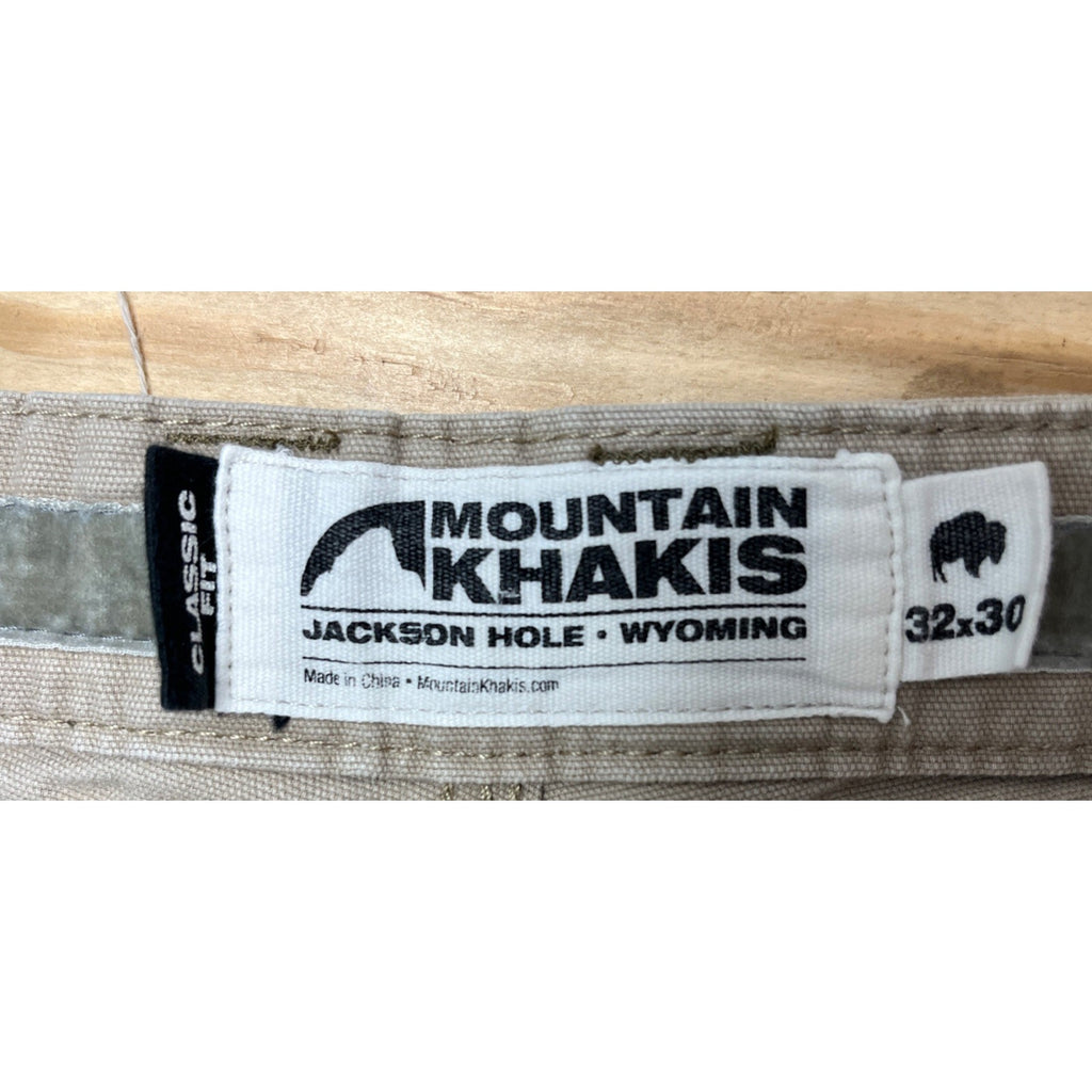 Men's Mountain Khakis Double Knee Work Outdoor Cotton Pants 32x30