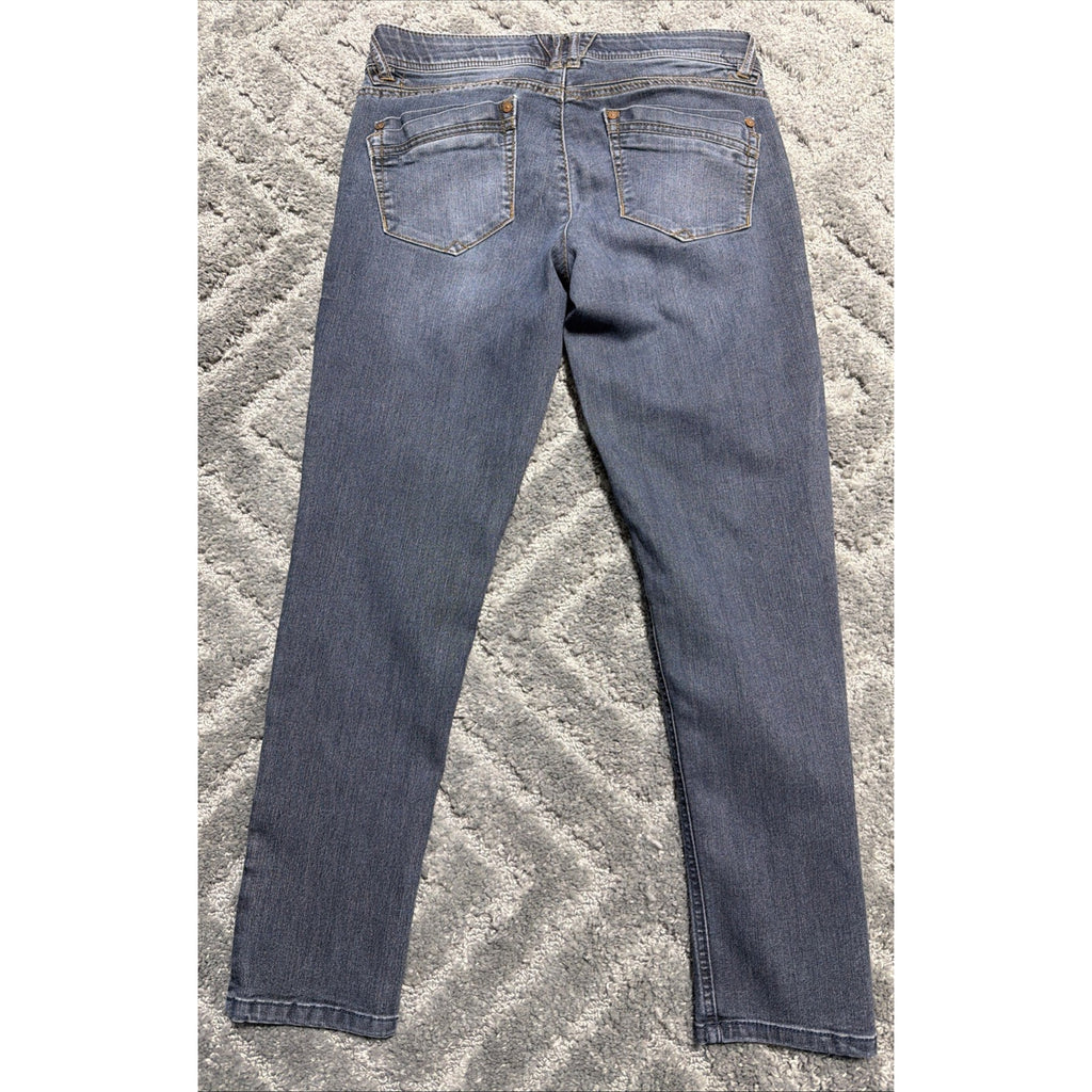 Democracy Jeans Women's 6 Ab Technology Blue Brown Stretch Waist Comfort