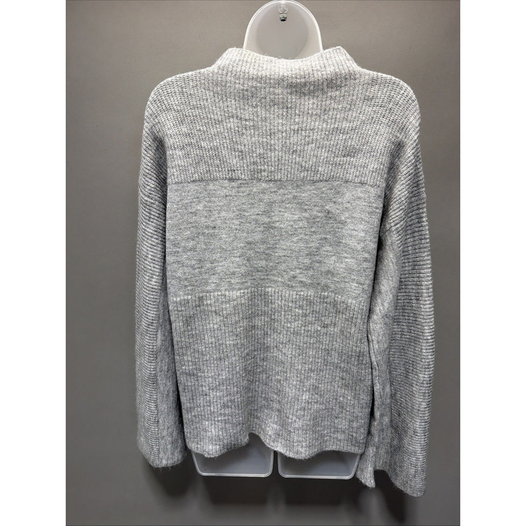 Red By Bke Faux Pearl Embellished Super Soft Mock Neck Knit Sweater Womens M