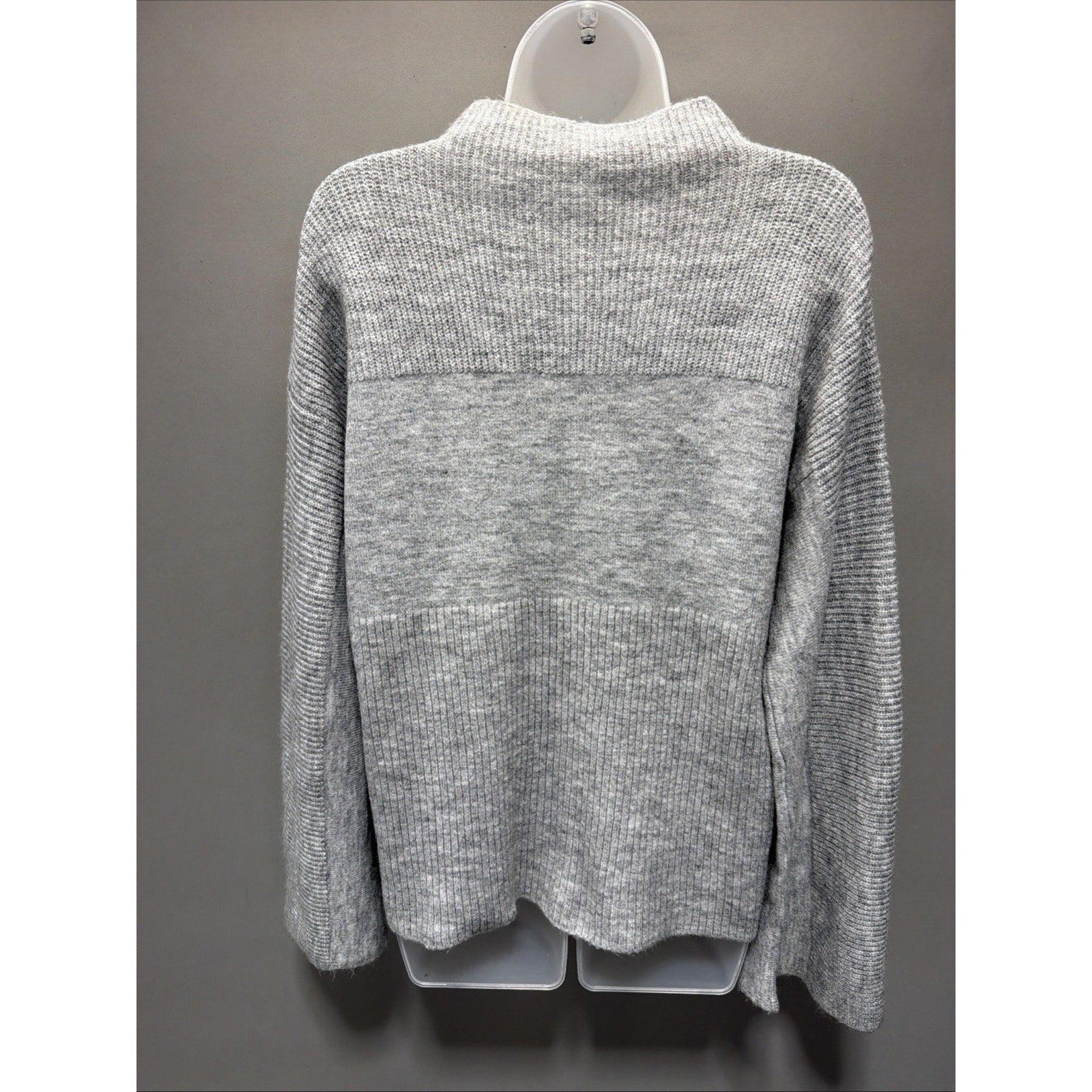 Red By Bke Faux Pearl Embellished Super Soft Mock Neck Knit Sweater Womens M