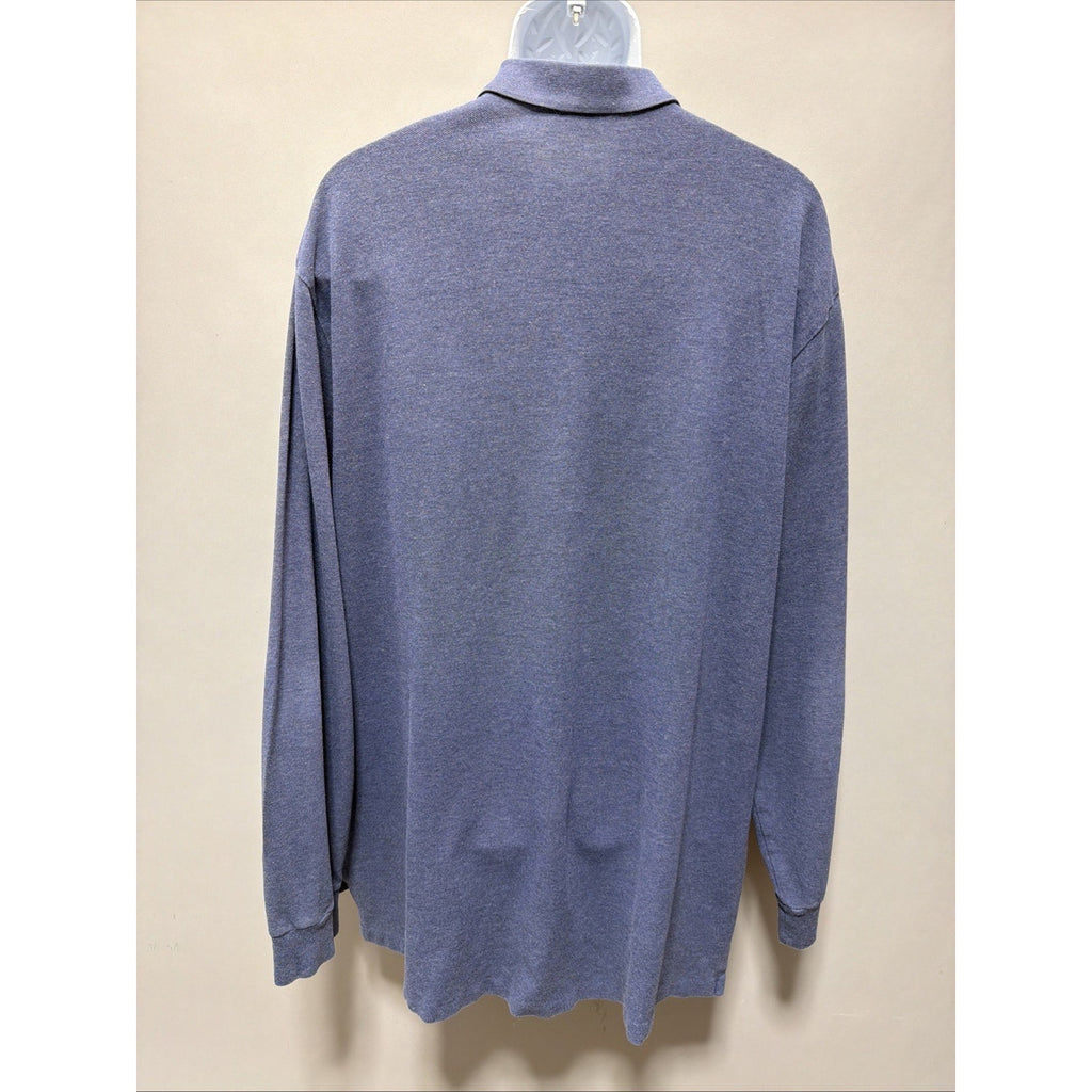 Ralph Lauren Polo Mens 2 Button Long Sleeve Embroidered Shirt XXL Navy Preppy