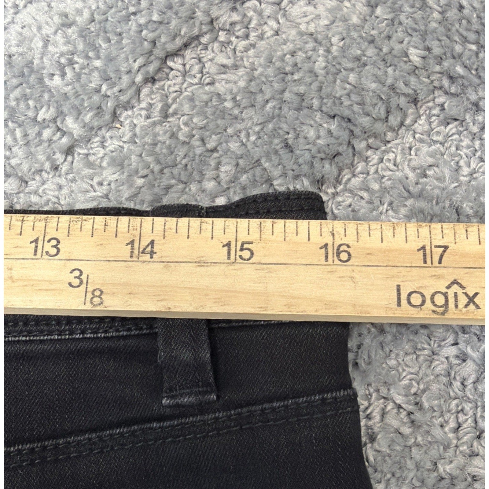 Silence + Noise Mixed Fabric Straight High Rise Faux Leather Jeans Size 31