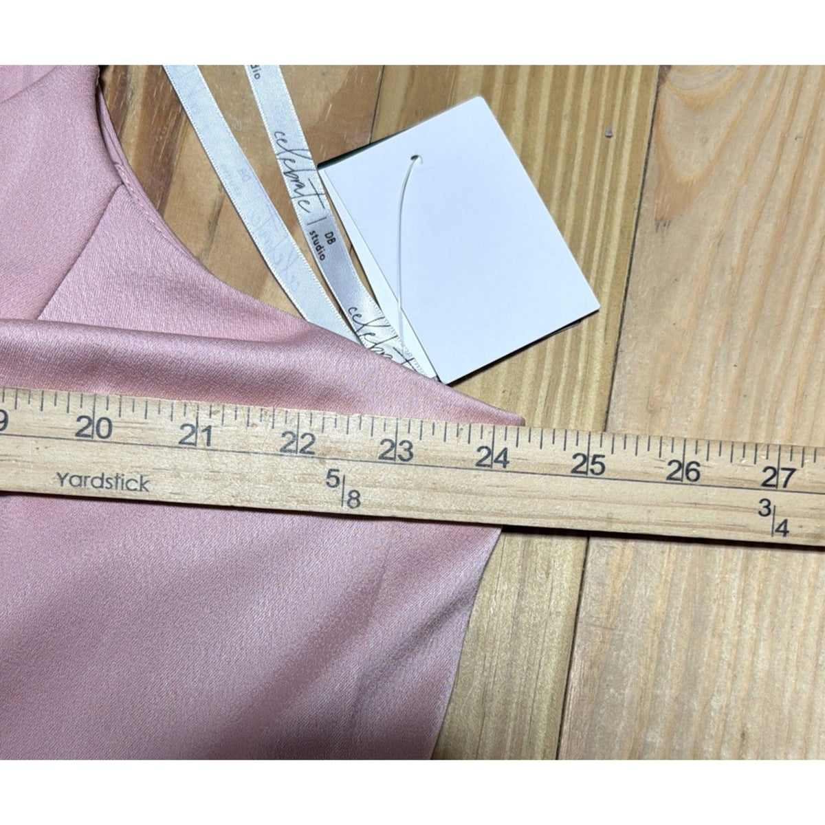 David’s Bridal Dress 22 Plus Ballet Pink Satin Bridesmaid Gown W11995 NWT