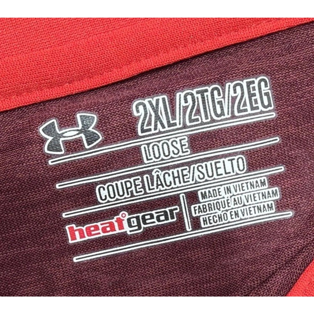 Under Armour 1/4 Zip Heat Gear Pullover XXL Men Red Polyester YGI Q4-181