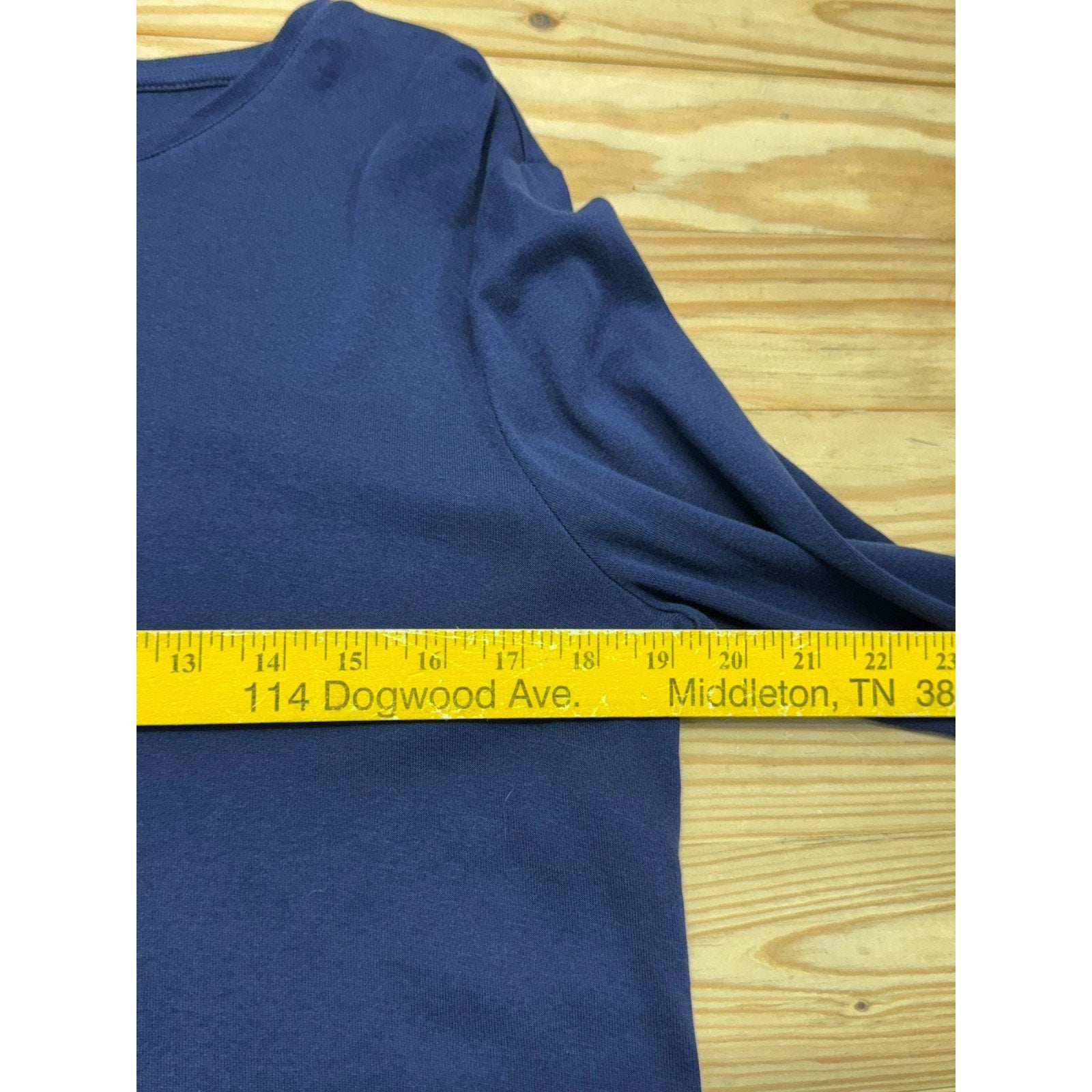 Chico's Navy Blue 100% Cotton Knit Pullover Sweater Women’s Size 2 Large