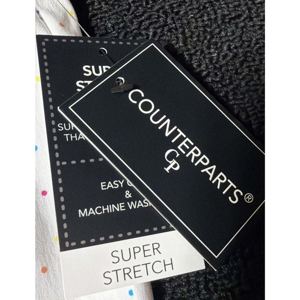 Counterparts Multi Dot Capri Super Stretch Pants Womens Size 10 Pet White NWT