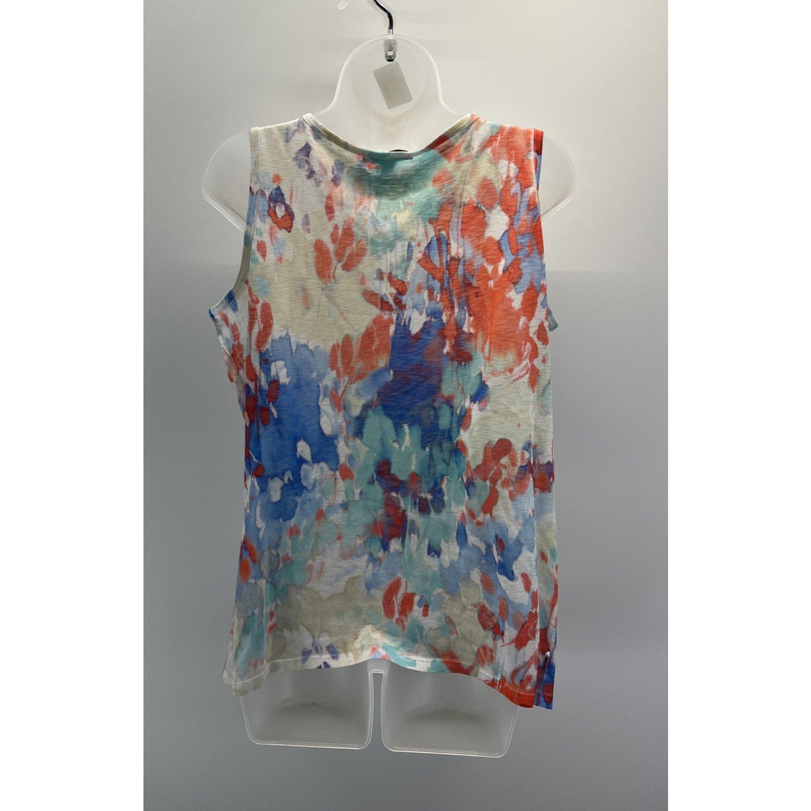 Coldwater Creek Tank Top Womens Size L Tiered Sleeveless Multicolor Base Layer