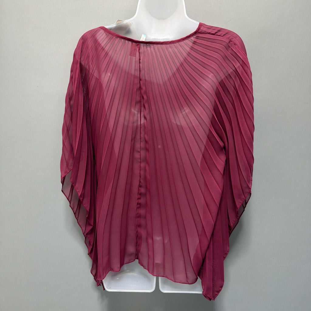 6 Degrees Women’s v-Neck LS Crimson Blouse Sz. Small NEW