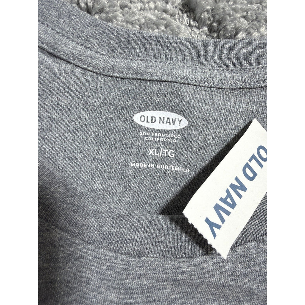 Old Navy T-Shirt Mens XL Gray Surf Print Graphic Logo New With Tags