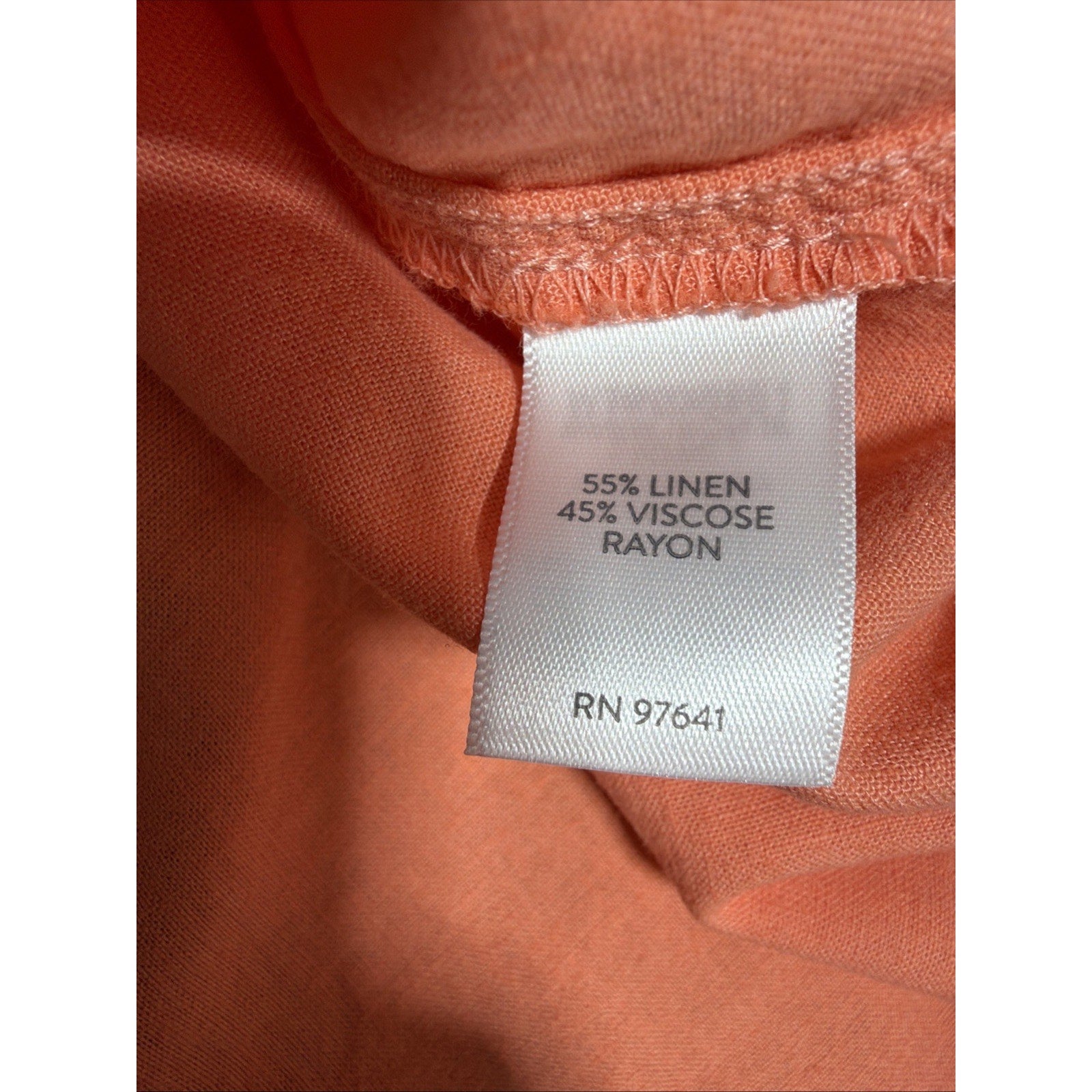 J Jill Womens Small Linen Blend Pink Orange Ombre Shirt Long Sleeve Top