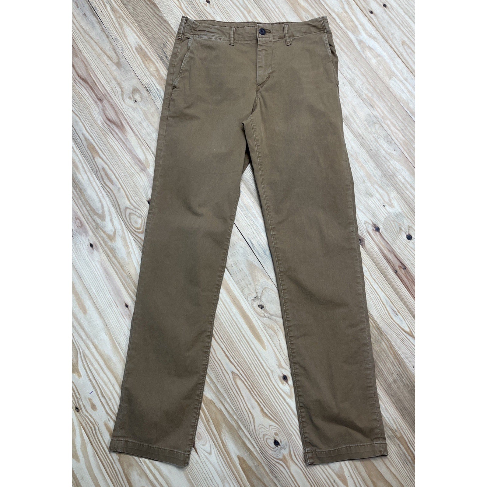 American Eagle Pants Mens 32x36 Tan Chino Original Straight Cotton Casual