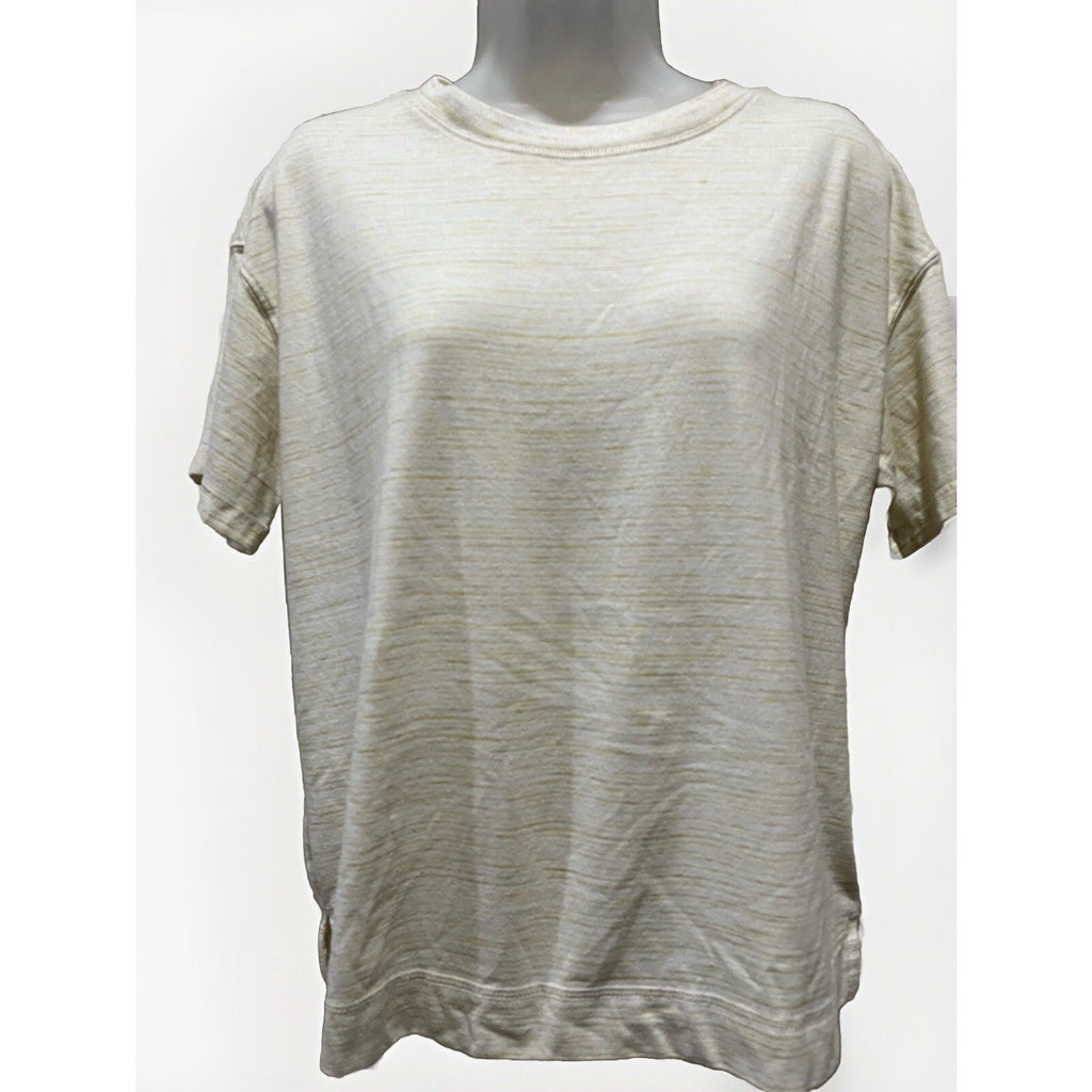 Old Navy Women Ivory Short Sleeve T-shirt Top Women's Loose Fit Size Small