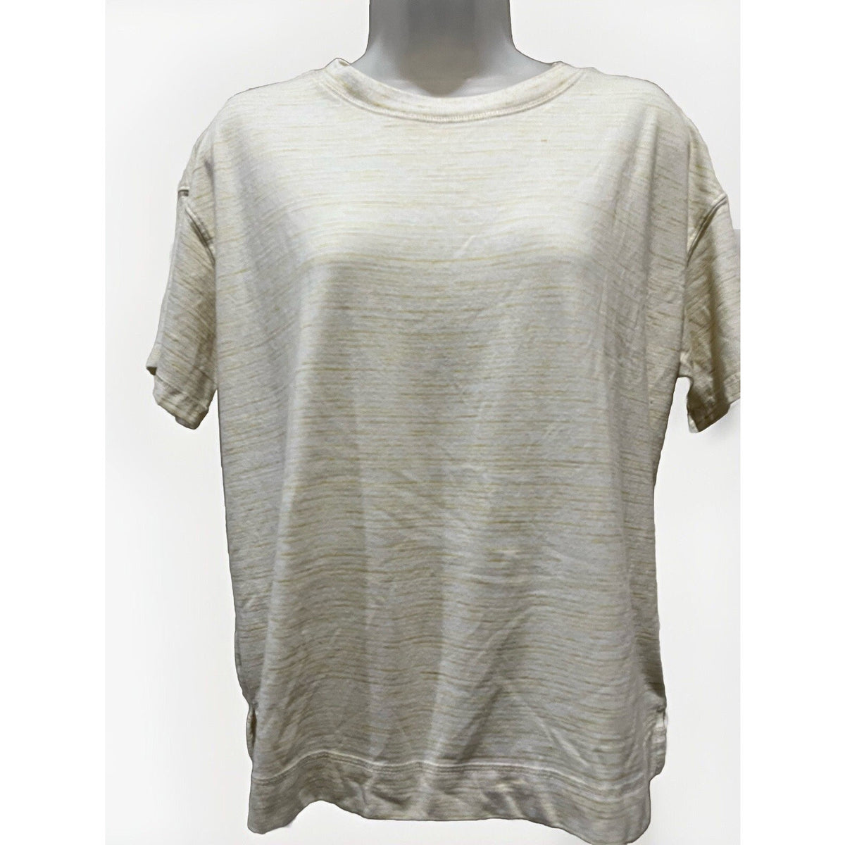 Old Navy Women Ivory Short Sleeve T-shirt Top Women's Loose Fit Size Small