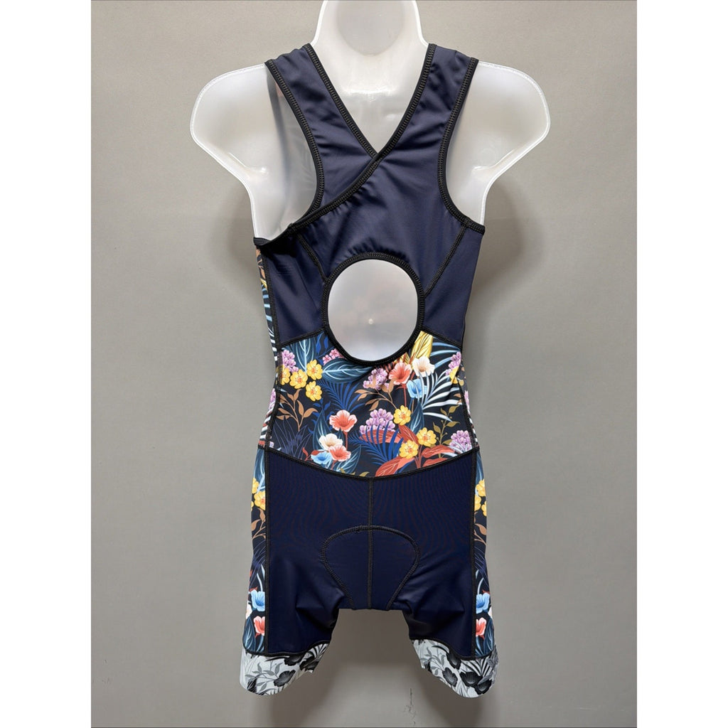 WIXEN Women's Triathlon Suit Sleeveless Tri Suit Padded Cycle Race Swim Bike S