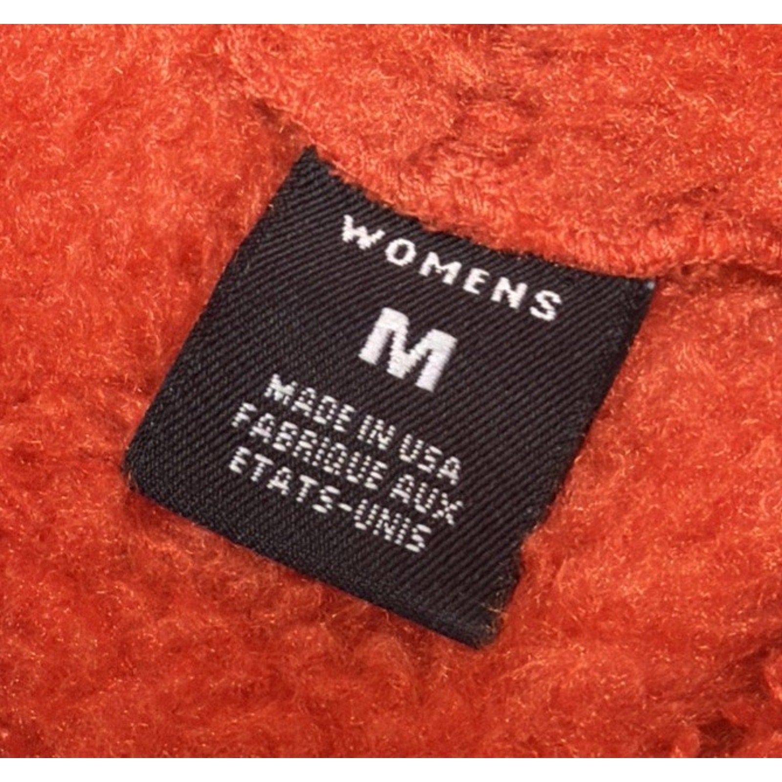 Vtg Mountain Hardwear Women's Teddy Fleece Hoodie Outdoor Size M Orange Made USA