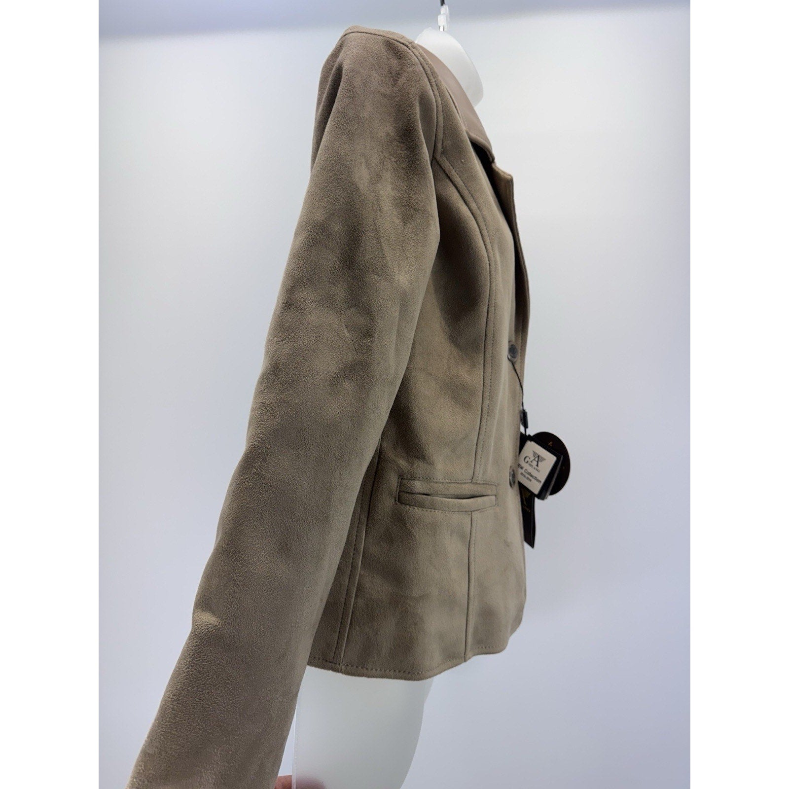 A G Milano Beige Leather Jacket New Old Stock 2015 Women’s Size Medium