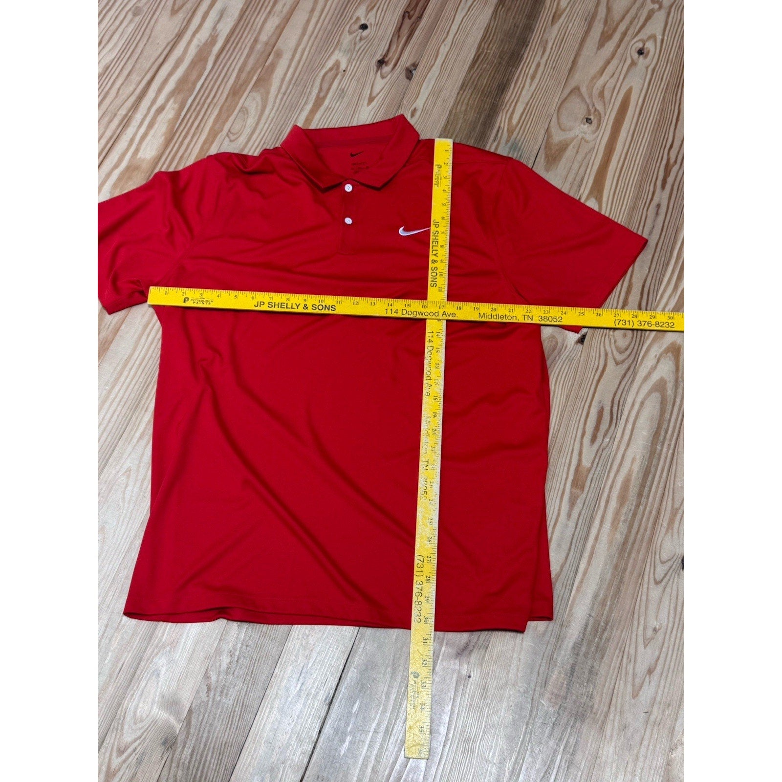Nike Red Dri Fit Golf Casual Polo Rugby Shirt Men’s Size X-Large