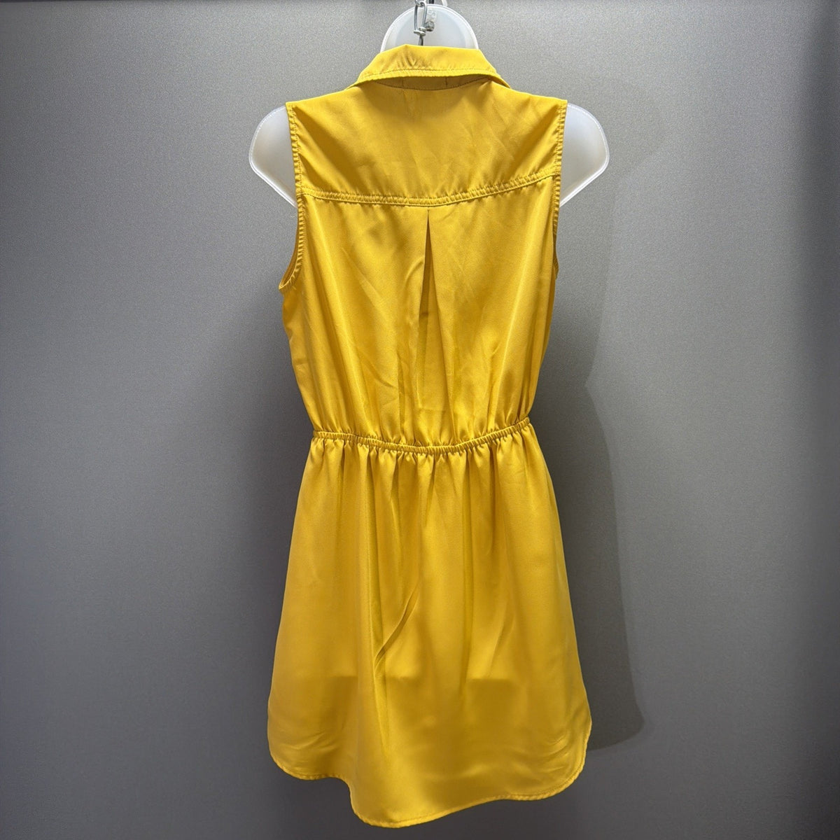 Bebop Retro Sleeveless Mustard Yellow Dress Size M Pockets Office Casual Fall
