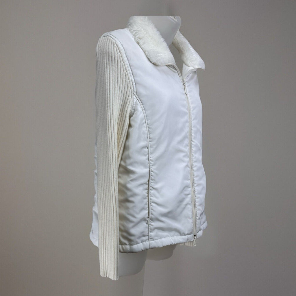 Jane Ashley Women’s Lightweight Lined Vest Jacket Faux Fur Size Medium