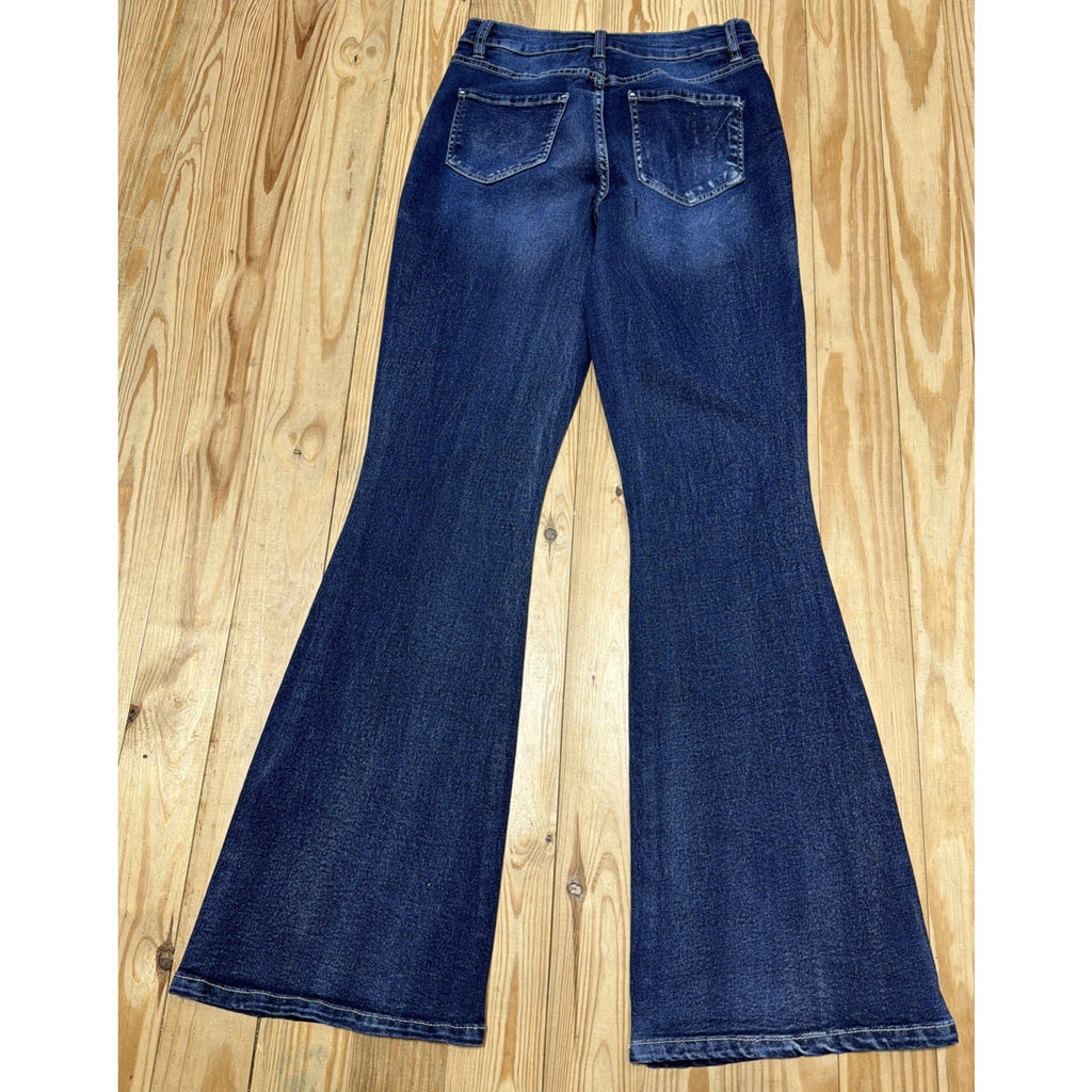 YMI Flare Denim Jeans Womens 7/28x32 Boho Excellent