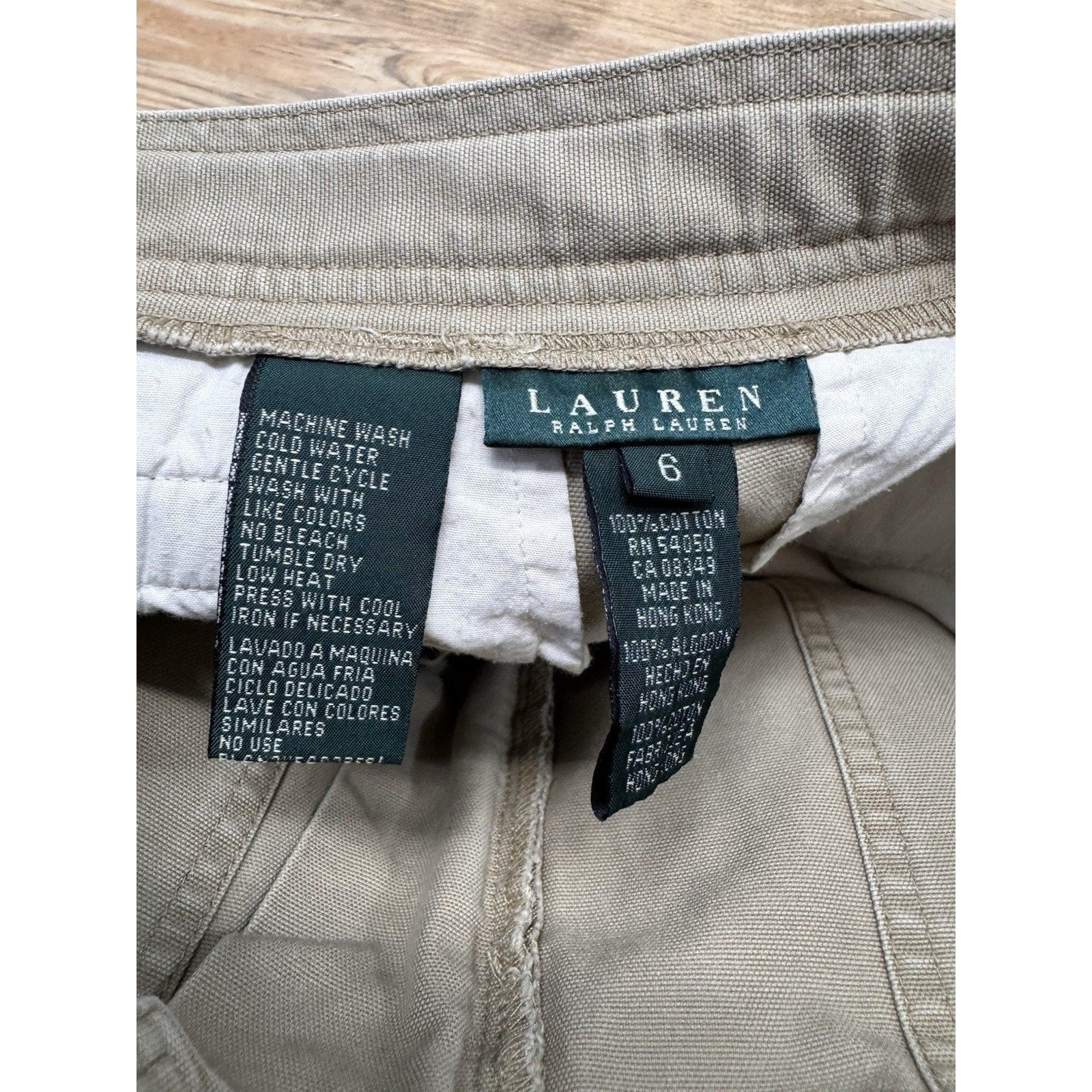 Lauren Ralph Lauren Safari Outfitters Women's 6 Beige Tan Bermuda Shorts Hiking