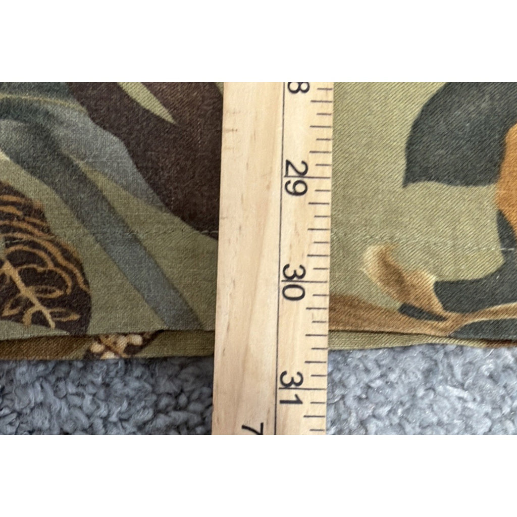 Van Heusen Washable Linen Mens Floral Hawaiian Short Sleeve Shirt Size XL