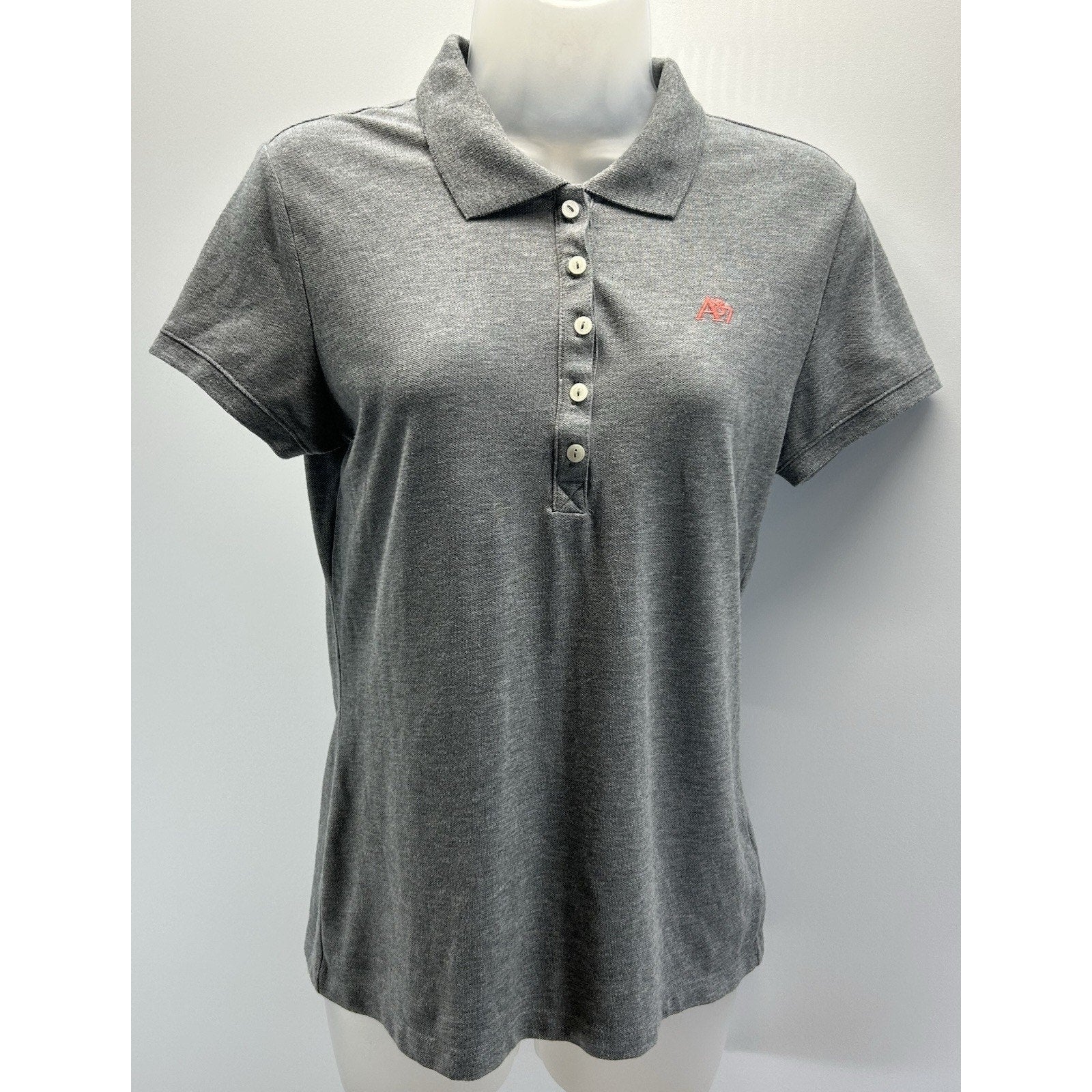 Aeropostale Tank Top Gray Junior Sz Large With Pink Embroidery.