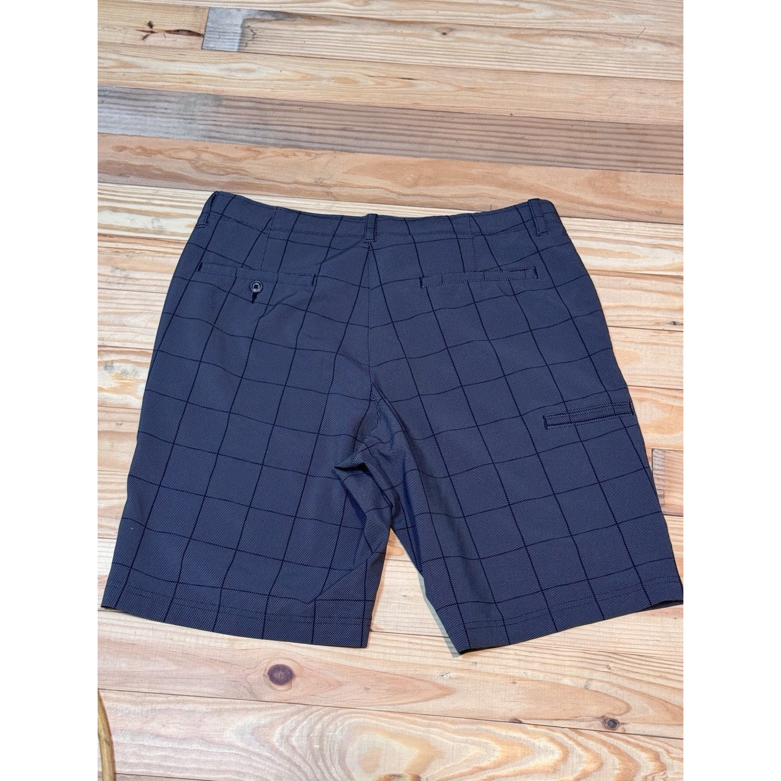 PGA Tour Shorts with Media Pocket in Gray Check Size 36 Golf Leisure