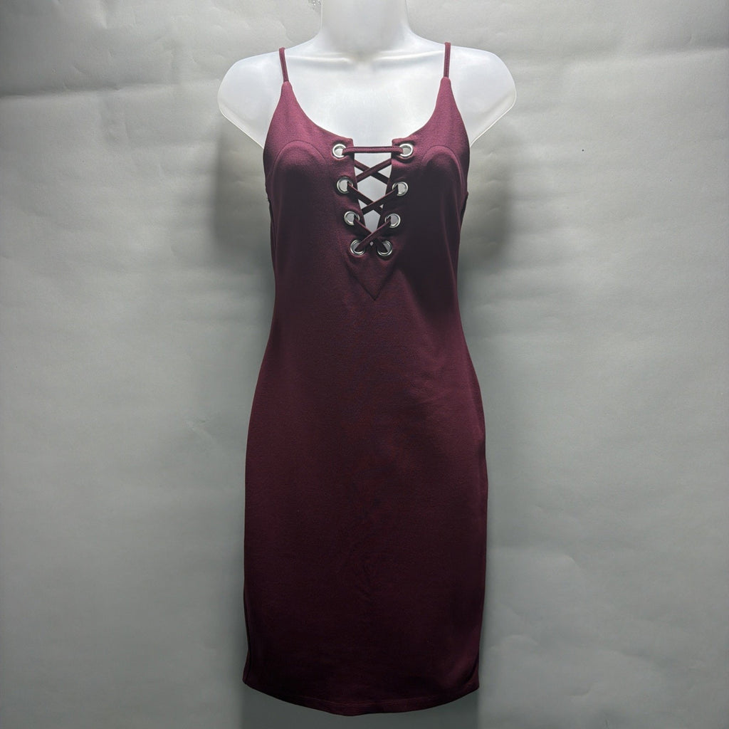 Haute Monde burgundy red cocktail party dress size Small Stretch