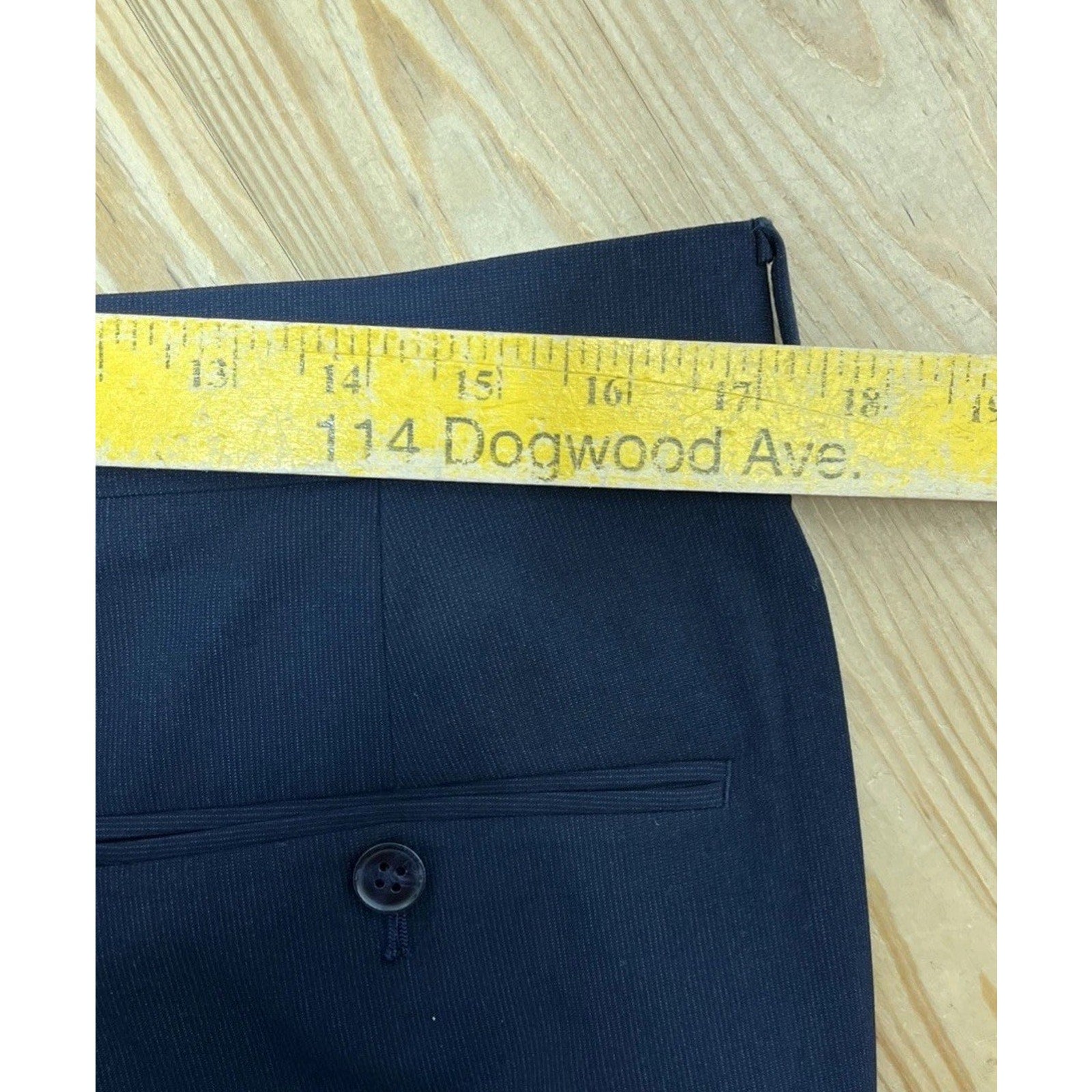 J.Ferrar - Men's Stretch Fabric Slim Fit Flat Front Suit Pants 34x34 Navy Stripe