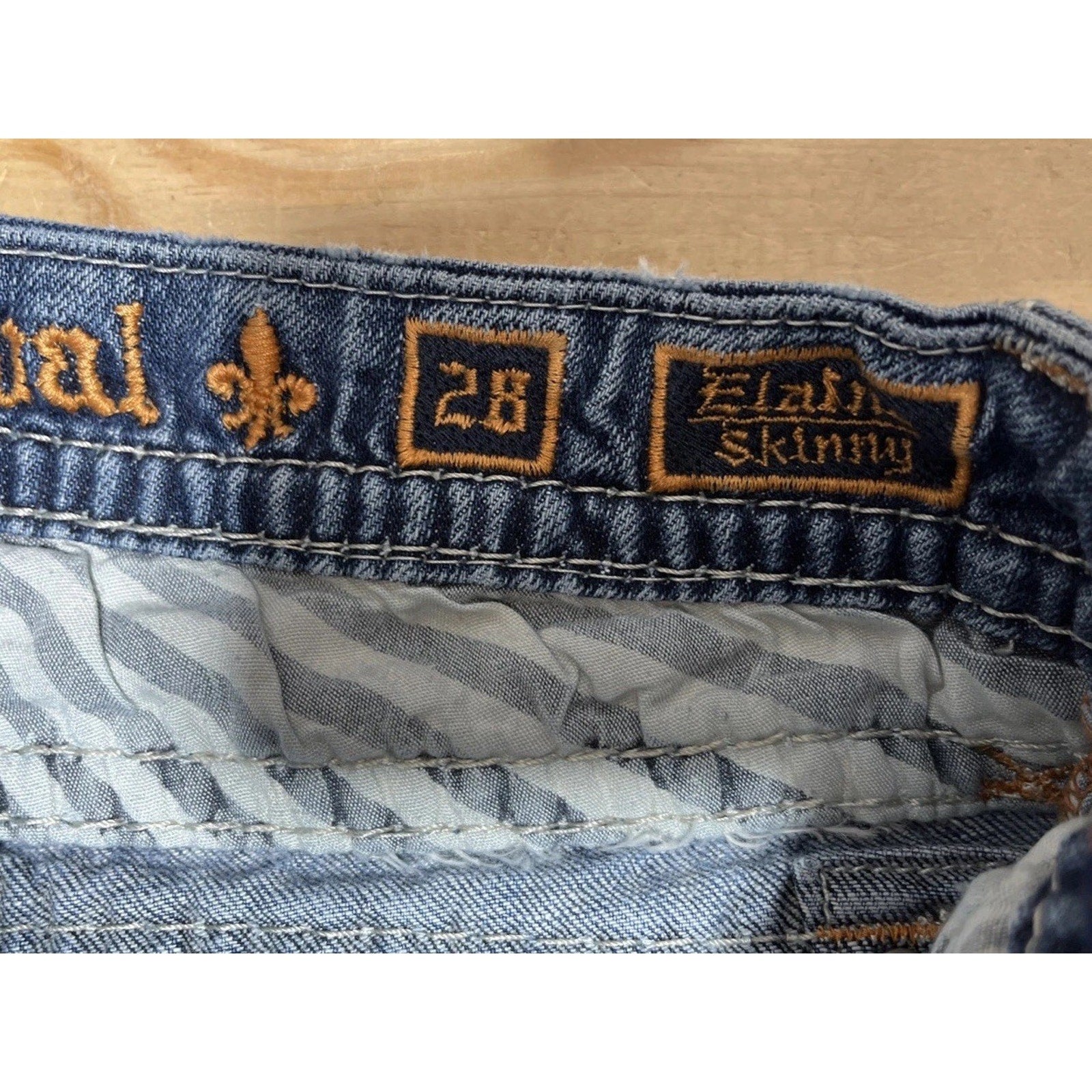 Rock Revival Elaina Skinny Size 26 Womens Designer Denim Blue Jeans 31" Inseam