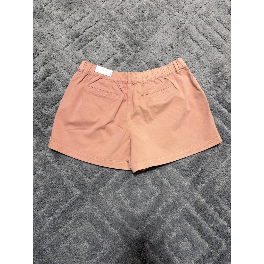 Maurices High Rise Shorts Coral Stretch Size 18 New 3.5”