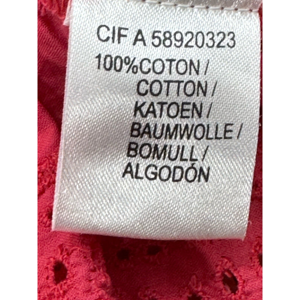 La Redoute Eyelet Pink Tank Blouse FR 46/US 14 Strappy Drawstring