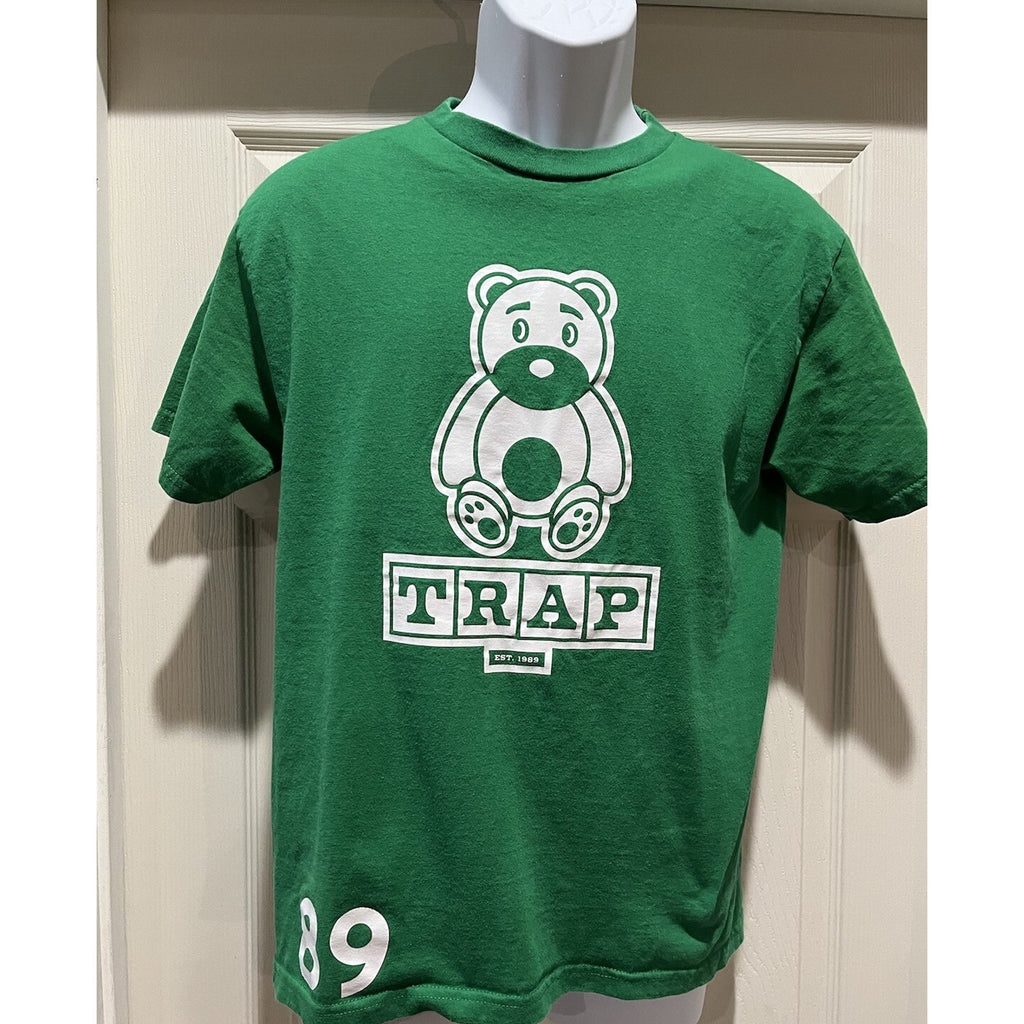 Trap T-shirt Green Trap Teddy Bear T Shirt Size Small Unisex Graphic Logo