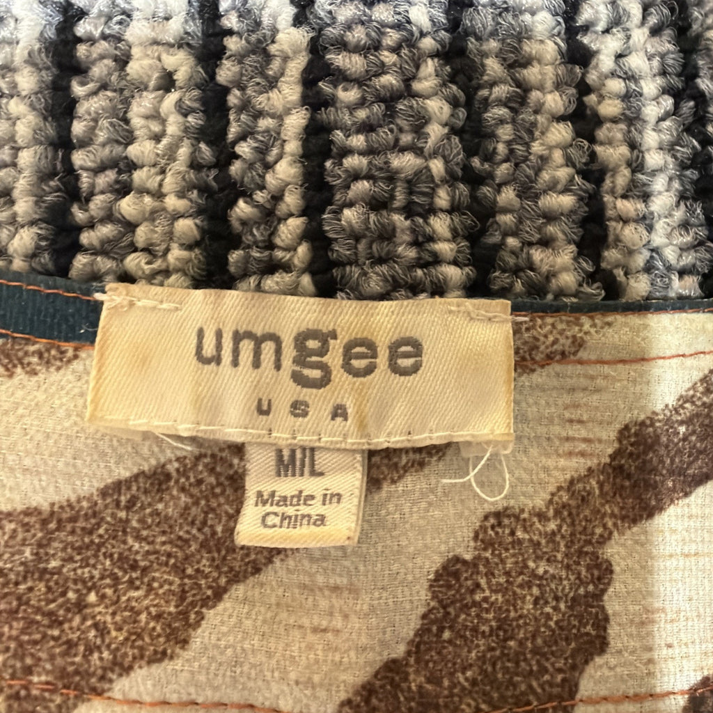 UMGEE Women’s Kimono Cardigan M/L Open Front Duster Boho Animal Print Stretch
