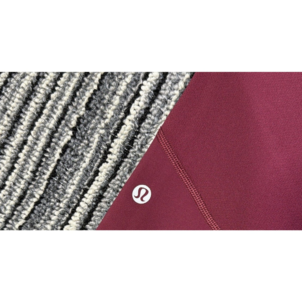 LULULEMON PACE RIVAL CROP LEGGINGS WOMENS 4 RUBY WINE CROPPED 22" BURGUNDY LULU