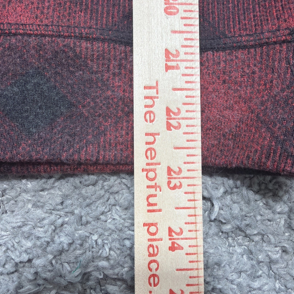 Maurices Lakeside Cozy Plaid Sweatshirt Cowl Mock Neck Sweater Red Women XS NWT