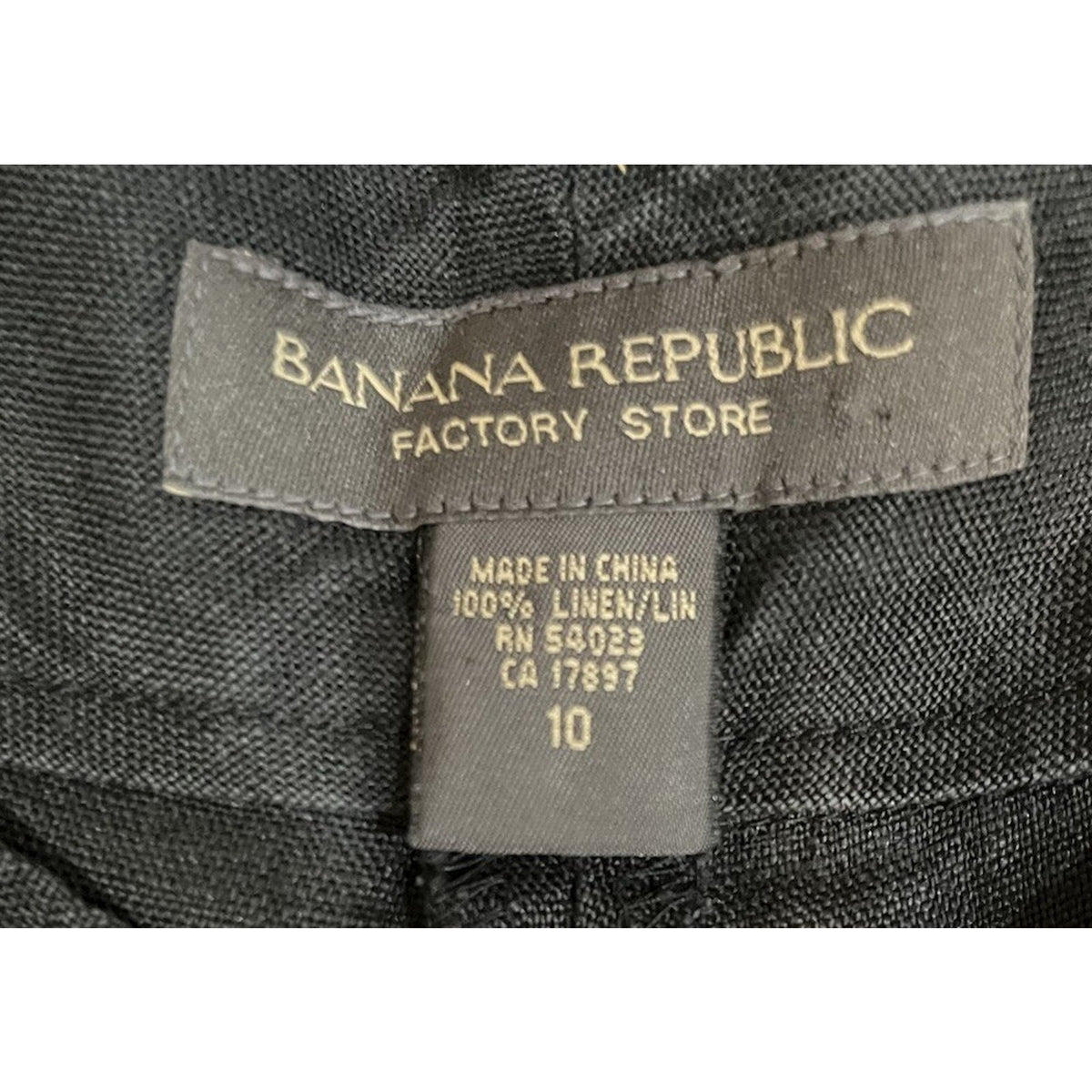 Banana Republic Factory Ryan Fit Cropped Black Pants Medium Rise Women's Size 10