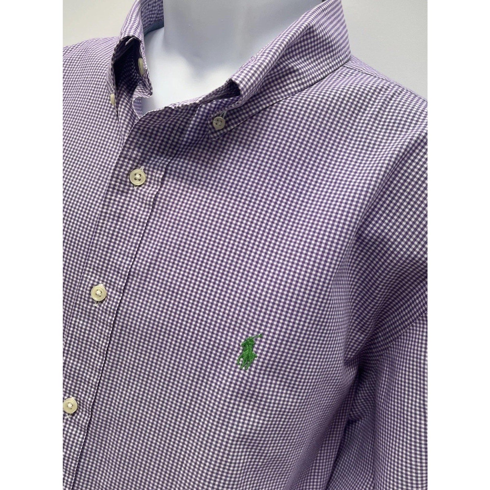 Polo by Ralph Lauren Custom Fit Gingham Long Sleeve button Up Shirt Size: XXL