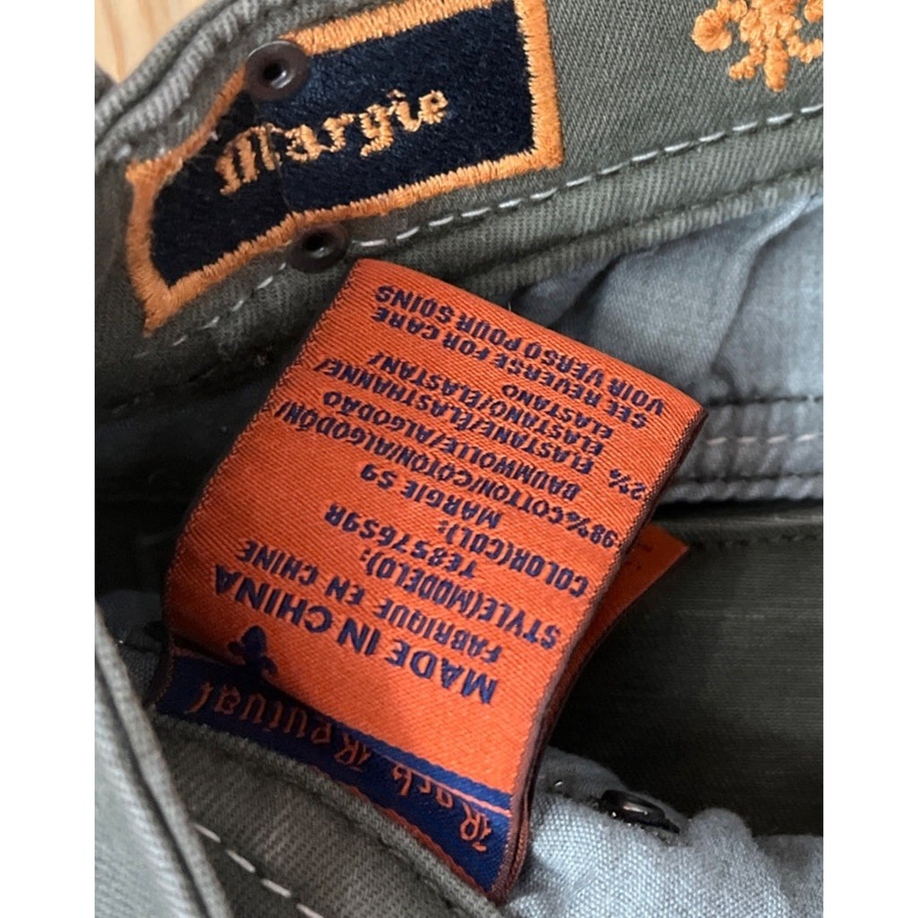 Rock Revival Betty Skinny Jeans Rhinestones Sequin Embellished Gray Sz 25