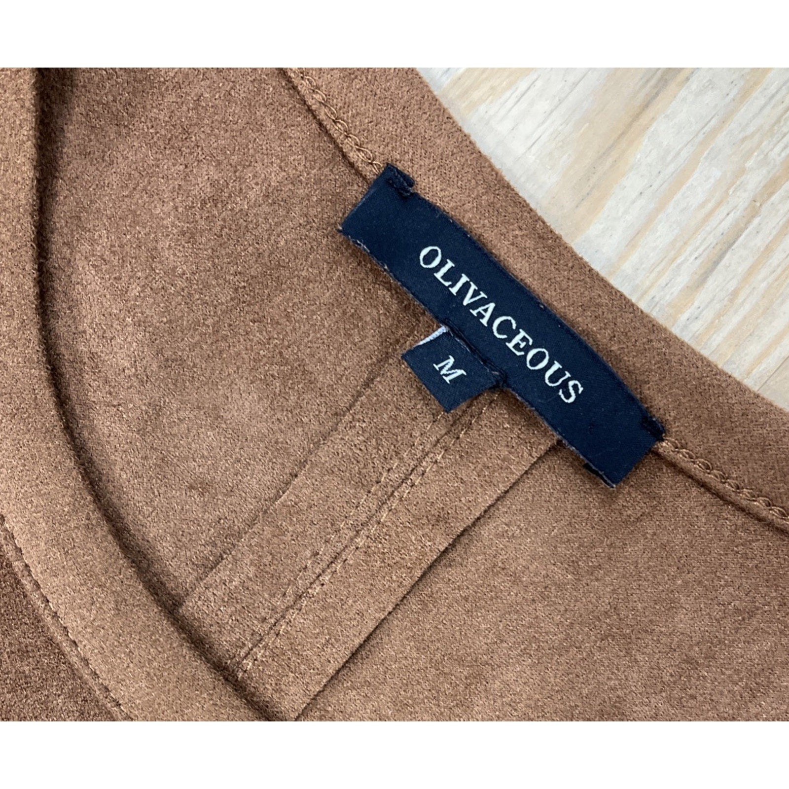 Olivaceous South Moon Under Brown Microfiber Mini Dress Womens Medium Faux Suede