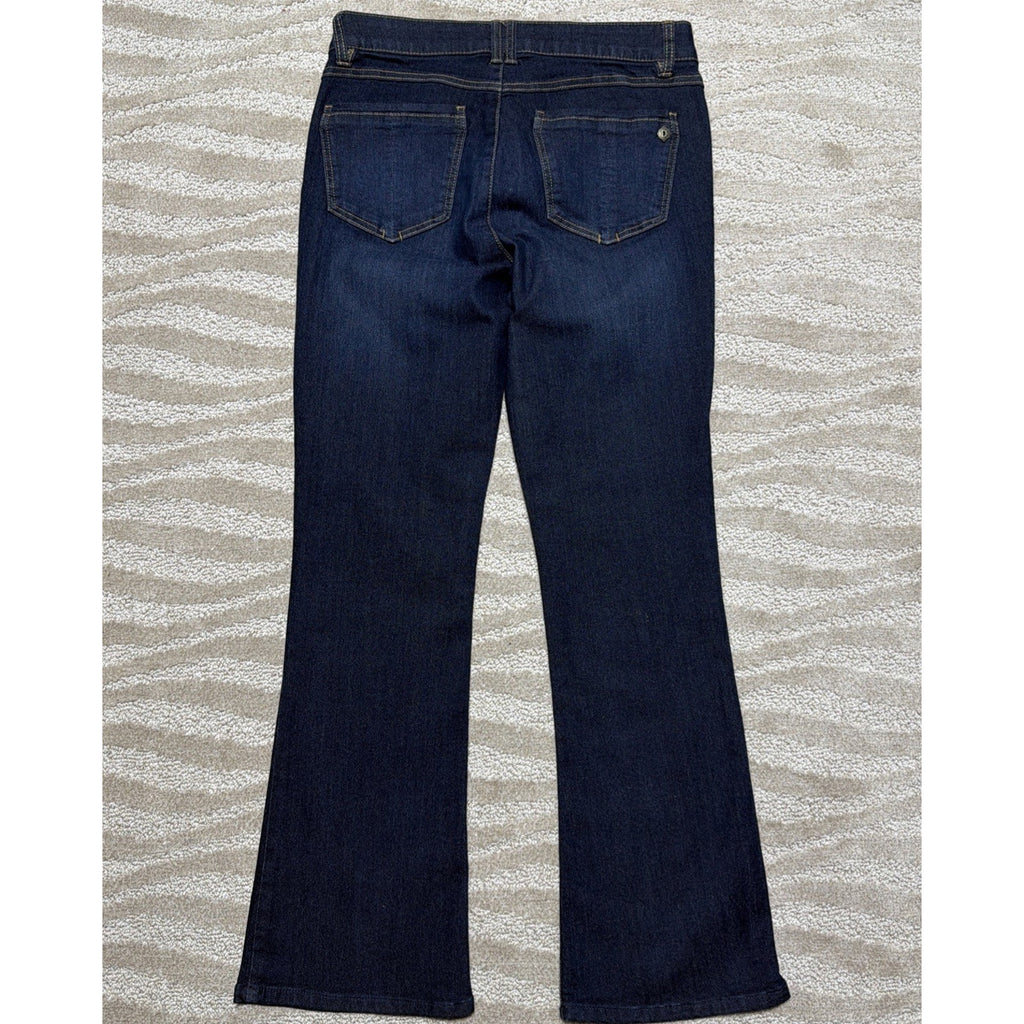 Democracy Jeans Womens 8 Boot Cut Mid Rise Dark Wash Stretch Denim Ab 30x29.5