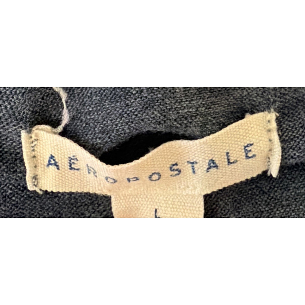 Aeropostale Blue Tie Dye Hoodie Tee Long Sleeve Pullover Women Size L Stretch