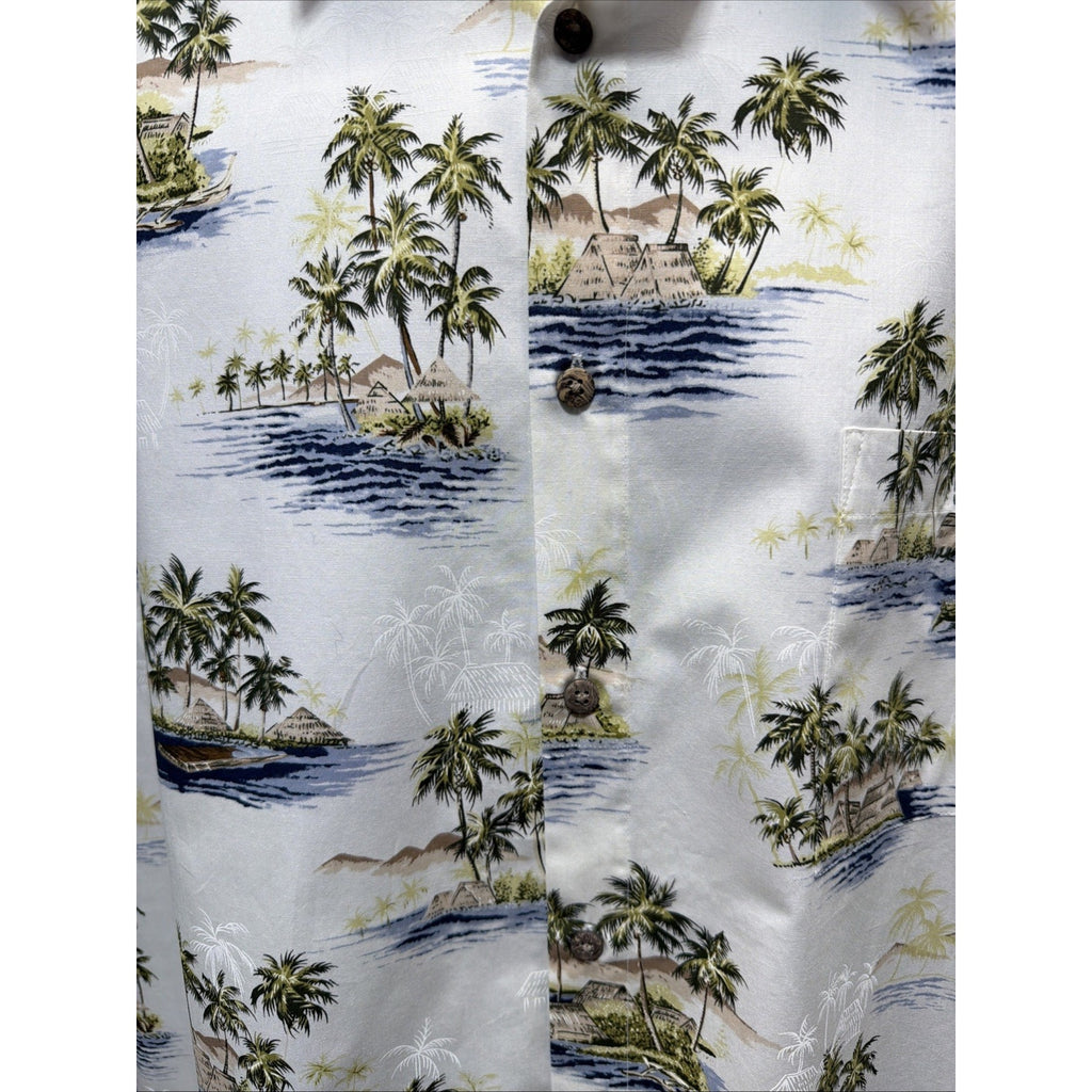 FOUNDRY MENS XLT HAWAIIAN SHIRT SHORT SLEEVE 100% Cotton Casual Beach New