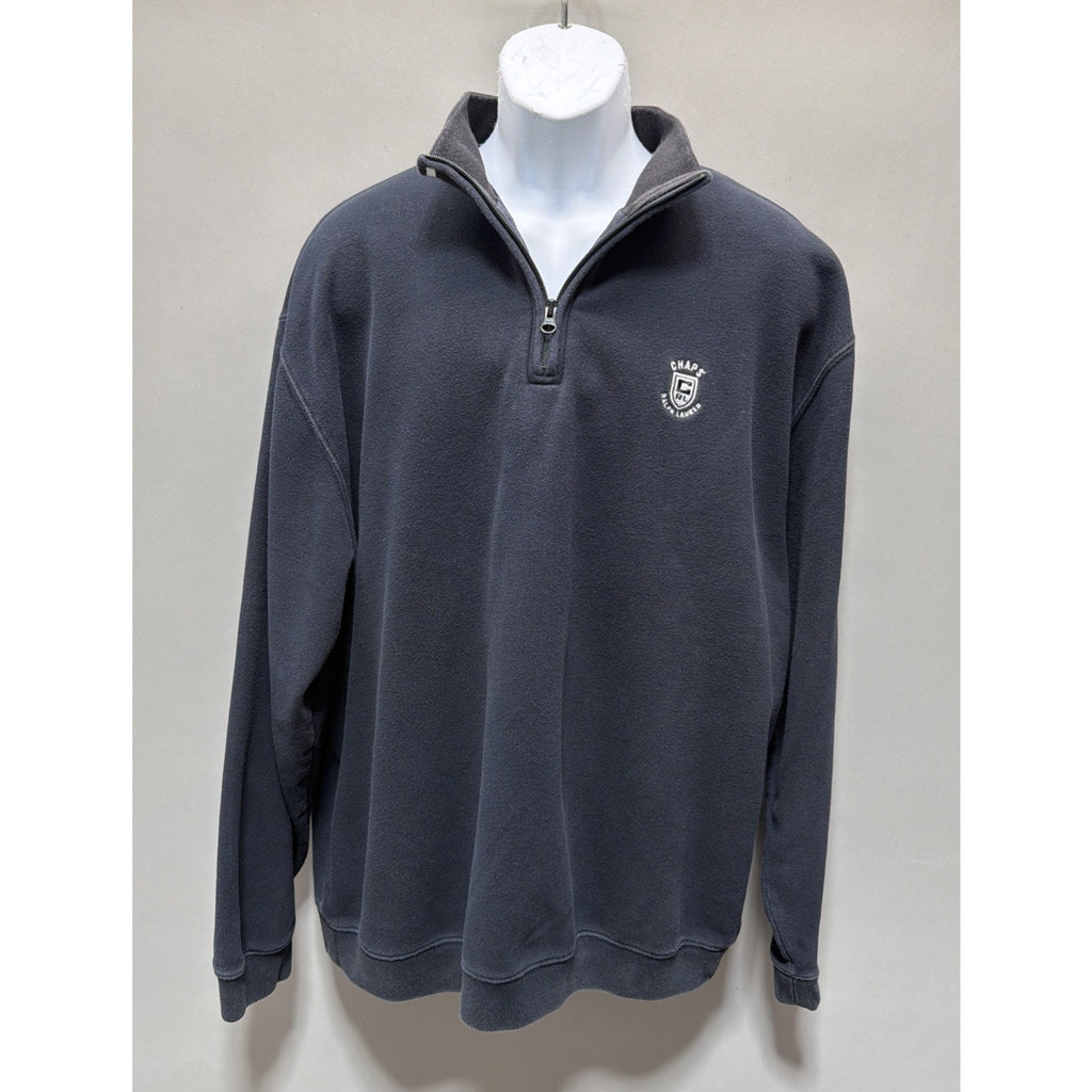 Chaps Ralph Lauren 90s Black Fleece 1/4 Zip Sweater Large